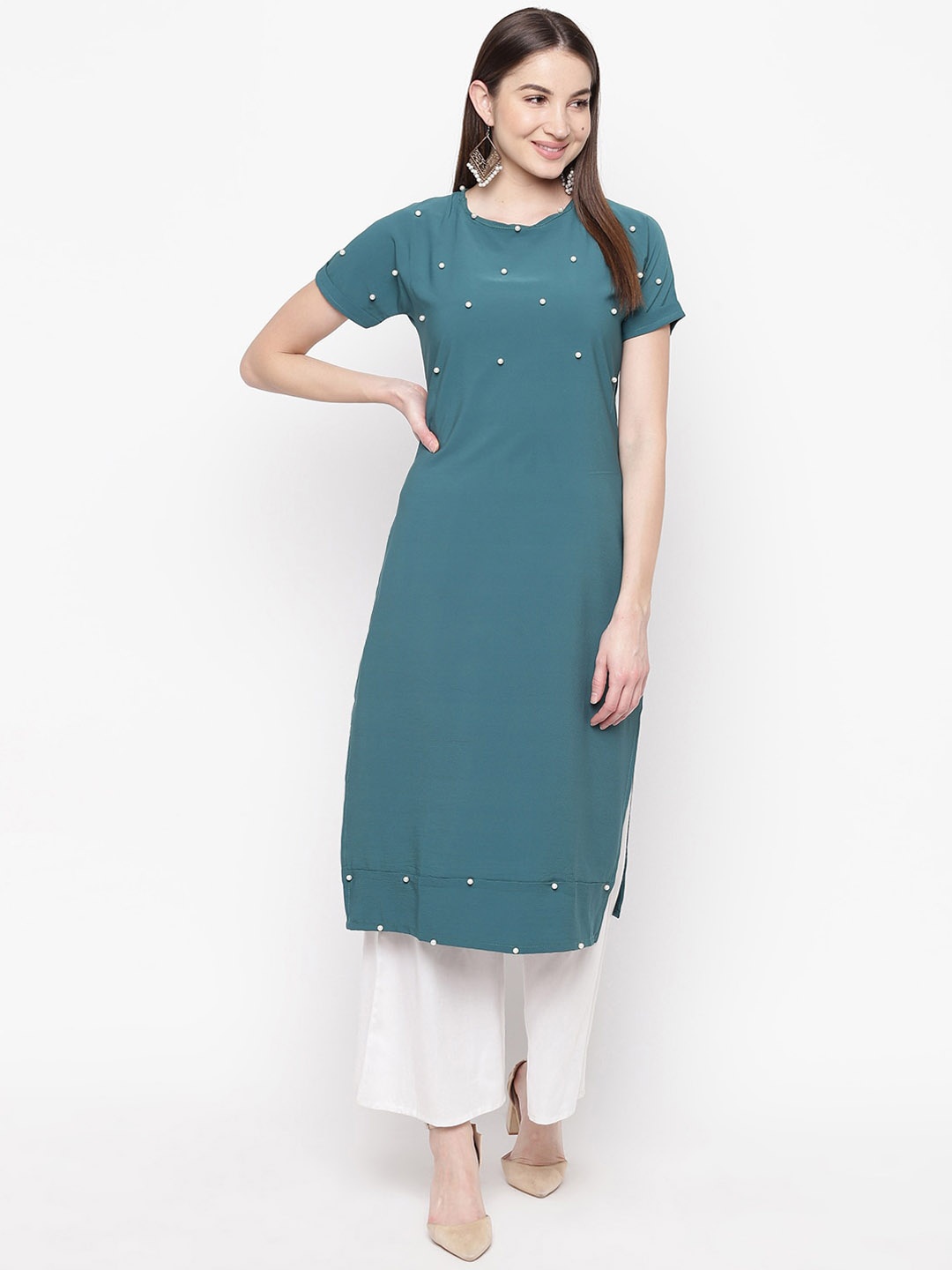 

Napra Women Green Georgette Kurta