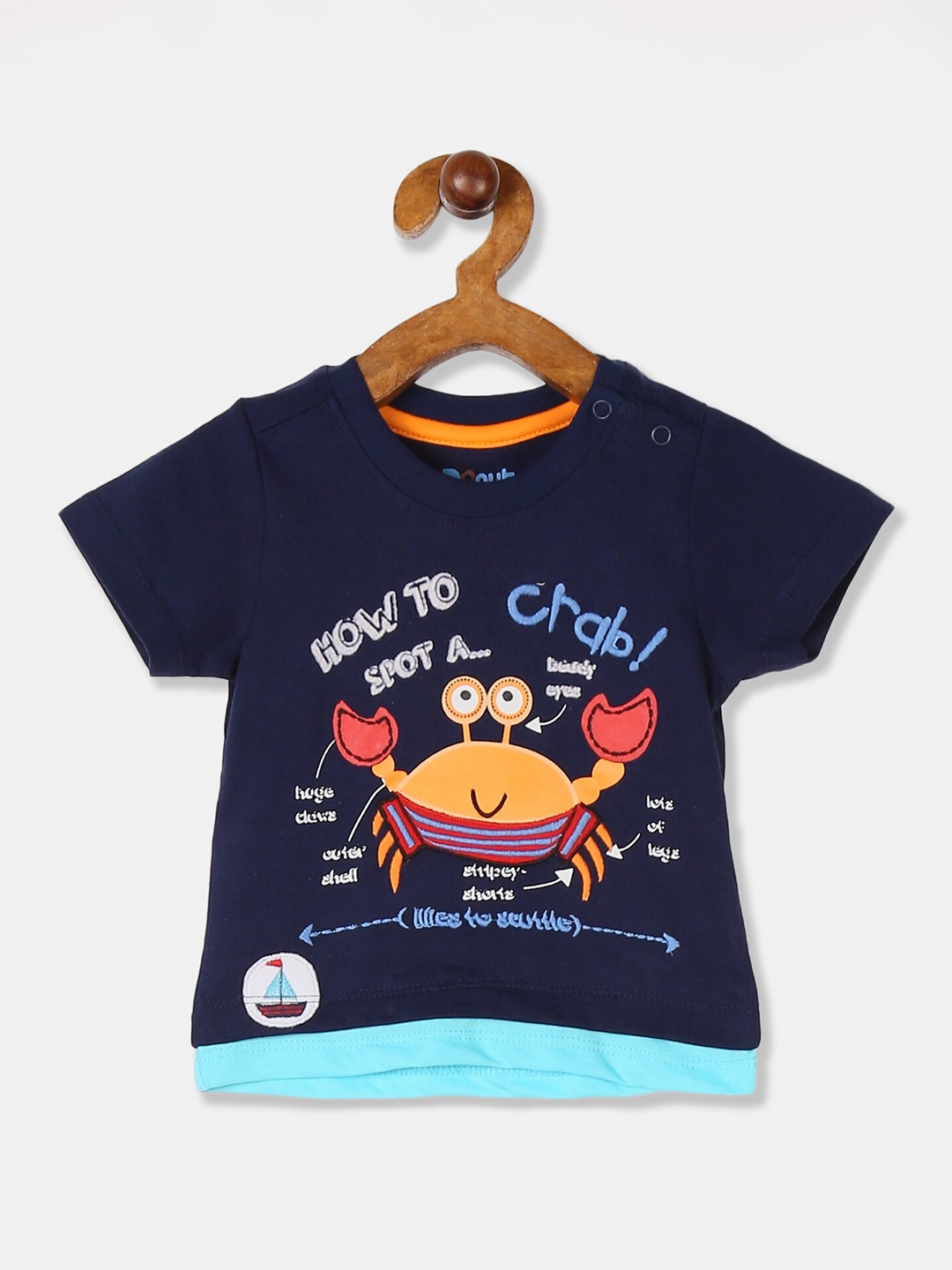 

Donuts Boys Blue Printed T-shirt