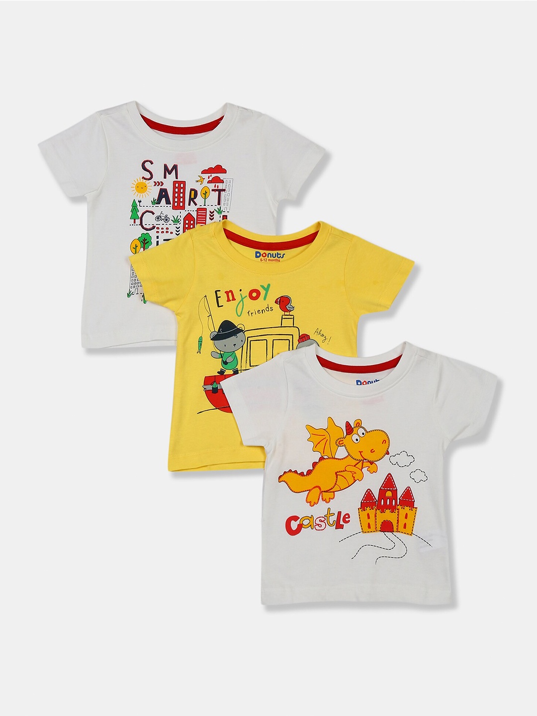 

Donuts Boys Pack Of 3 Assorted Printed T-shirt