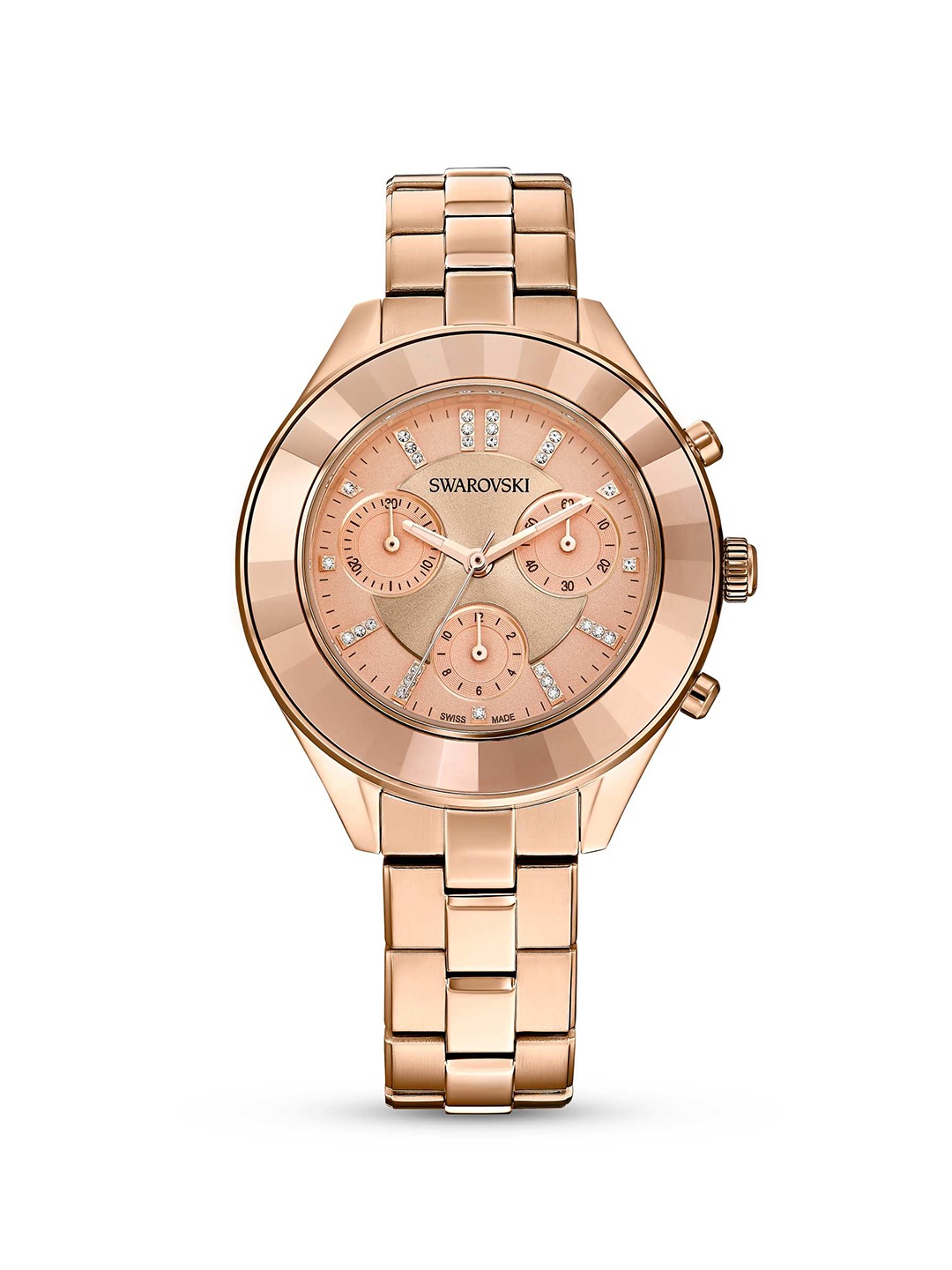 

SWAROVSKI Rose Gold-Toned Embellished Dial Analogue Watch