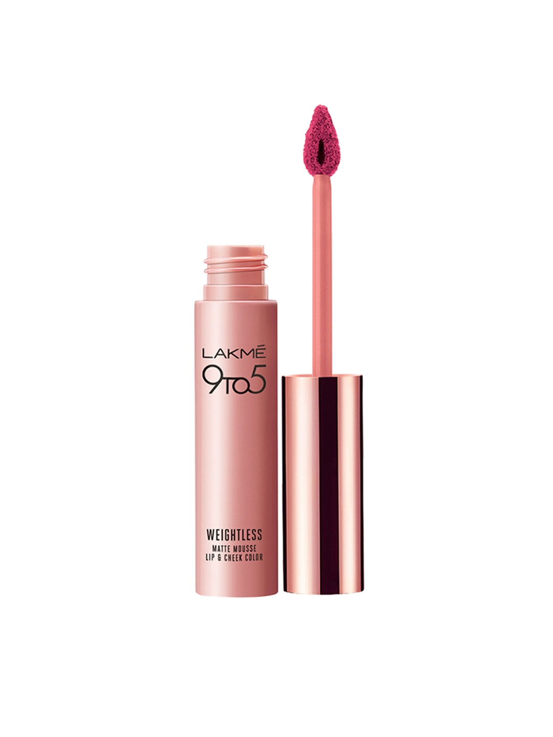 

Lakme 9to5 Weightless Matte Mousse Lip & Cheek Color Lipstick - Fuchsia Suede, Pink