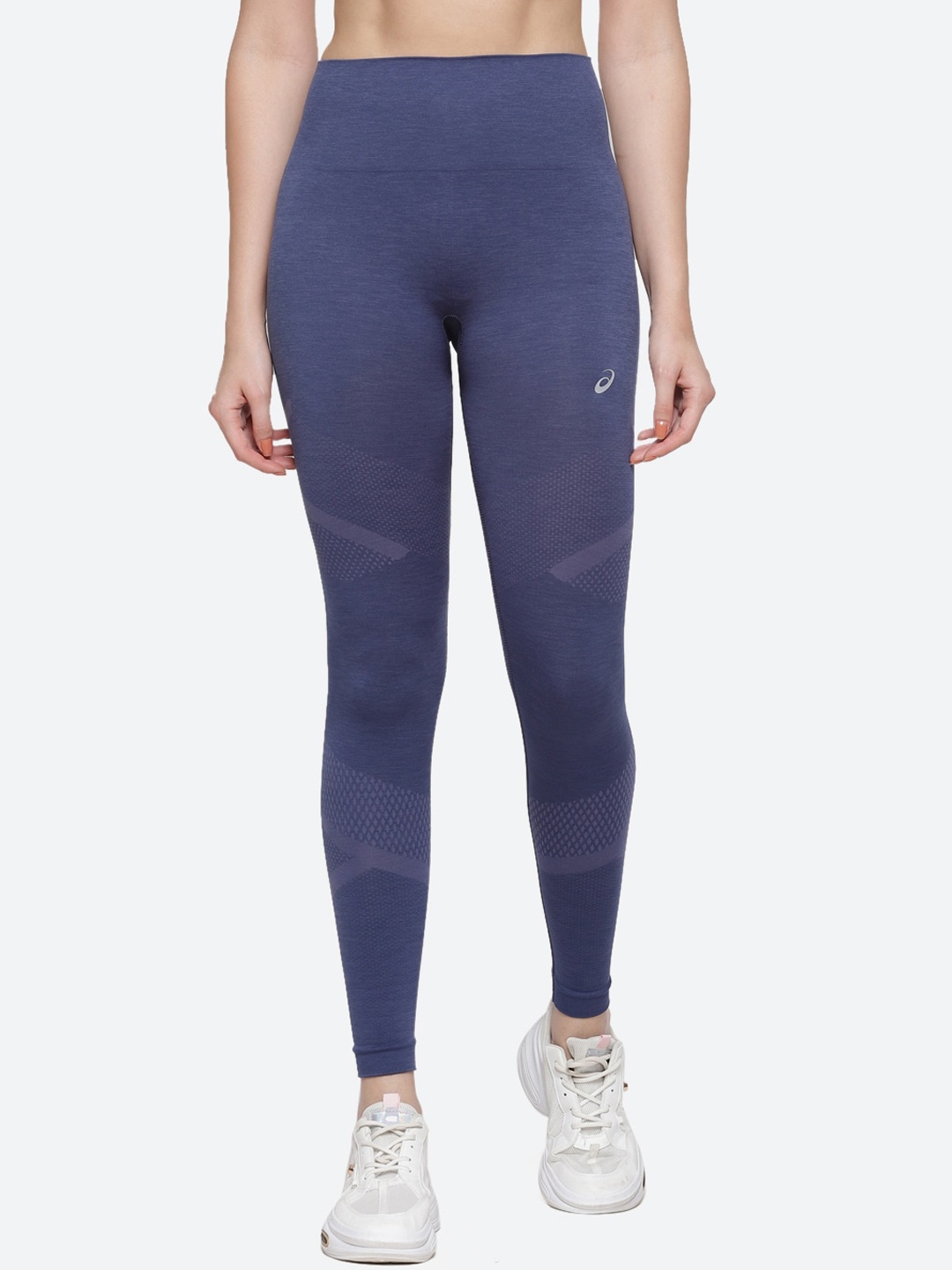 

ASICS Women Blue Solid SEAMLESS Running Tights