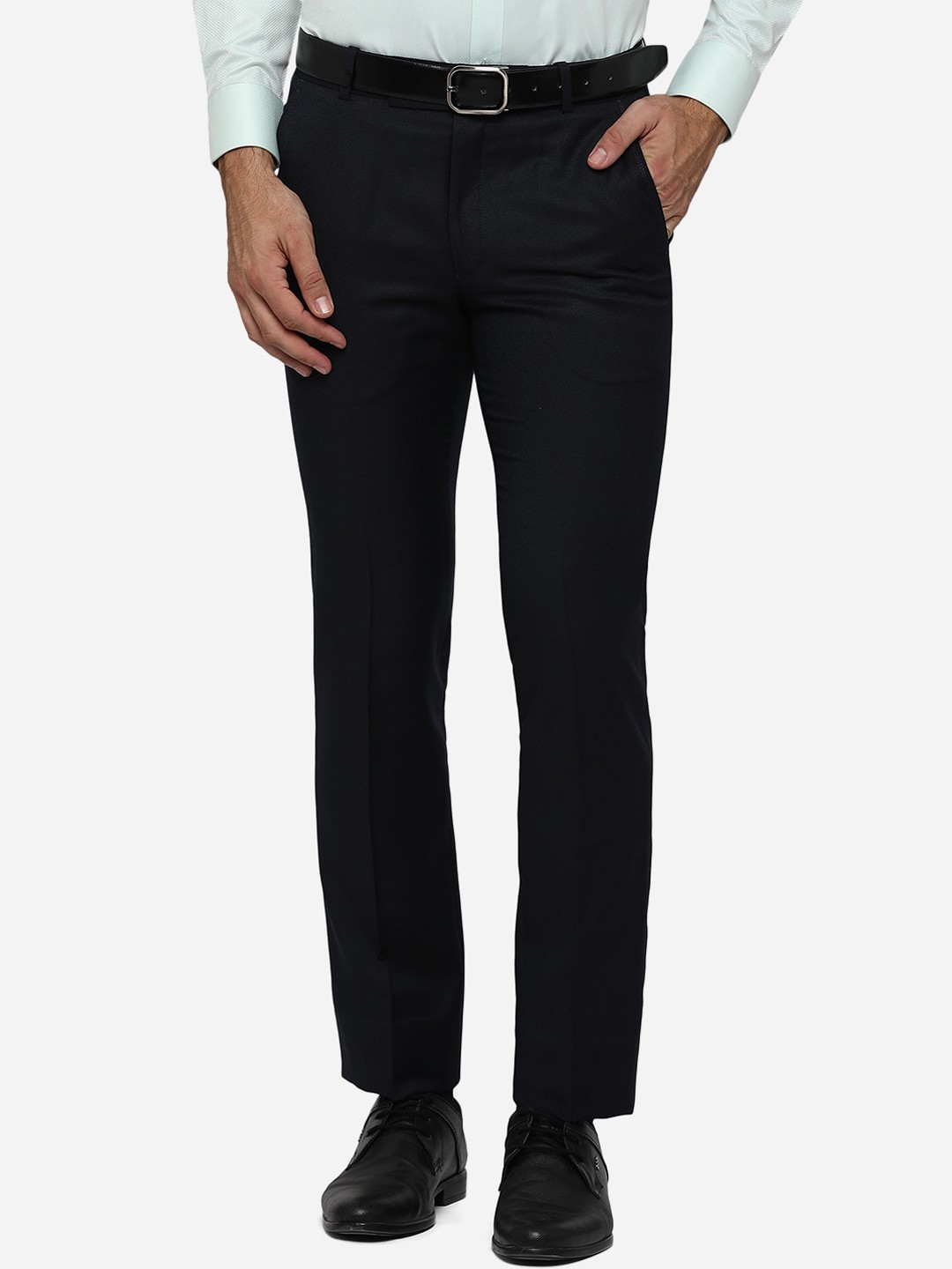 

JB STUDIO Men Blue Slim Fit Formal Trousers