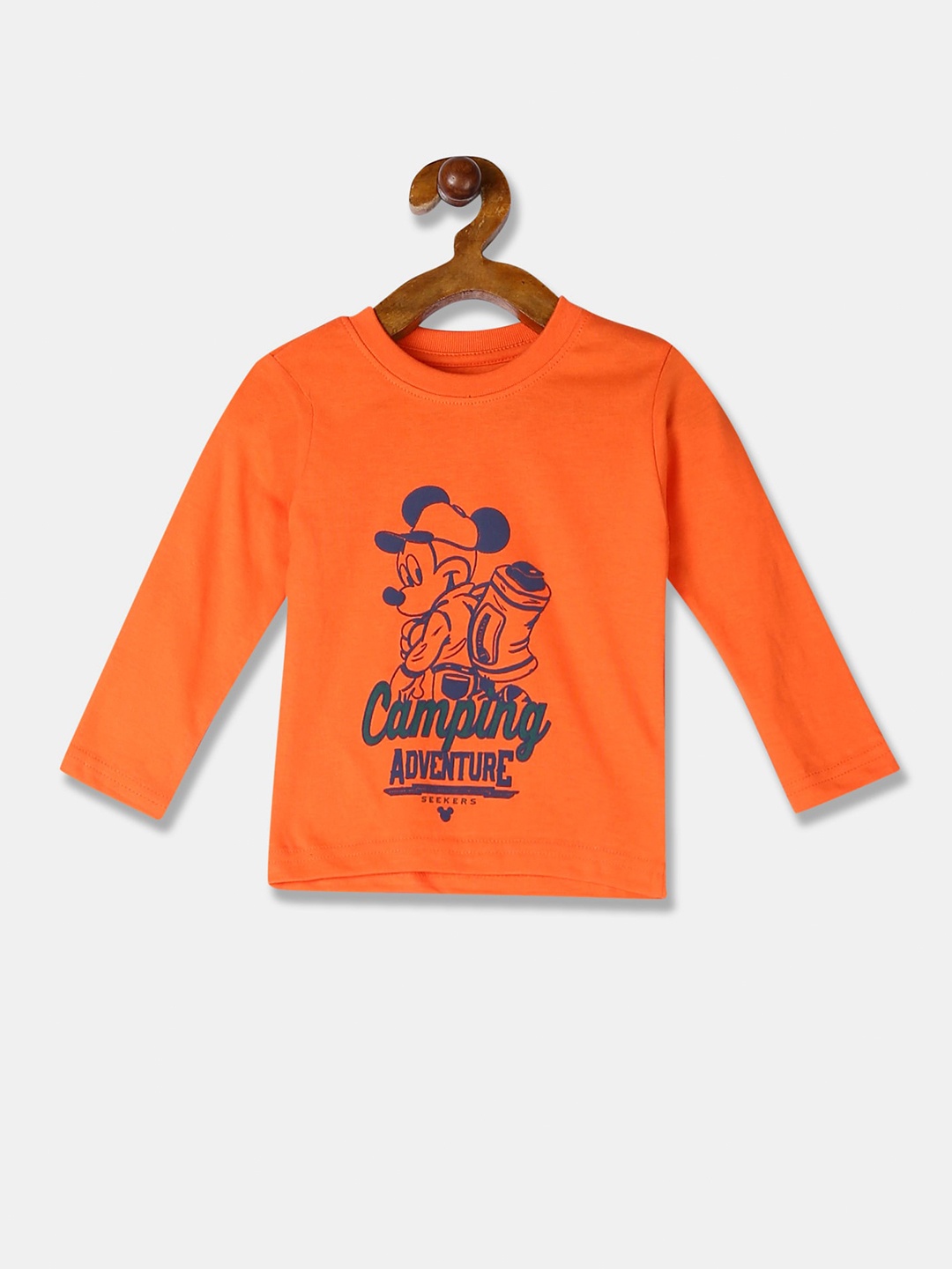 

Colt Boys Orange Typography Printed Applique T-shirt