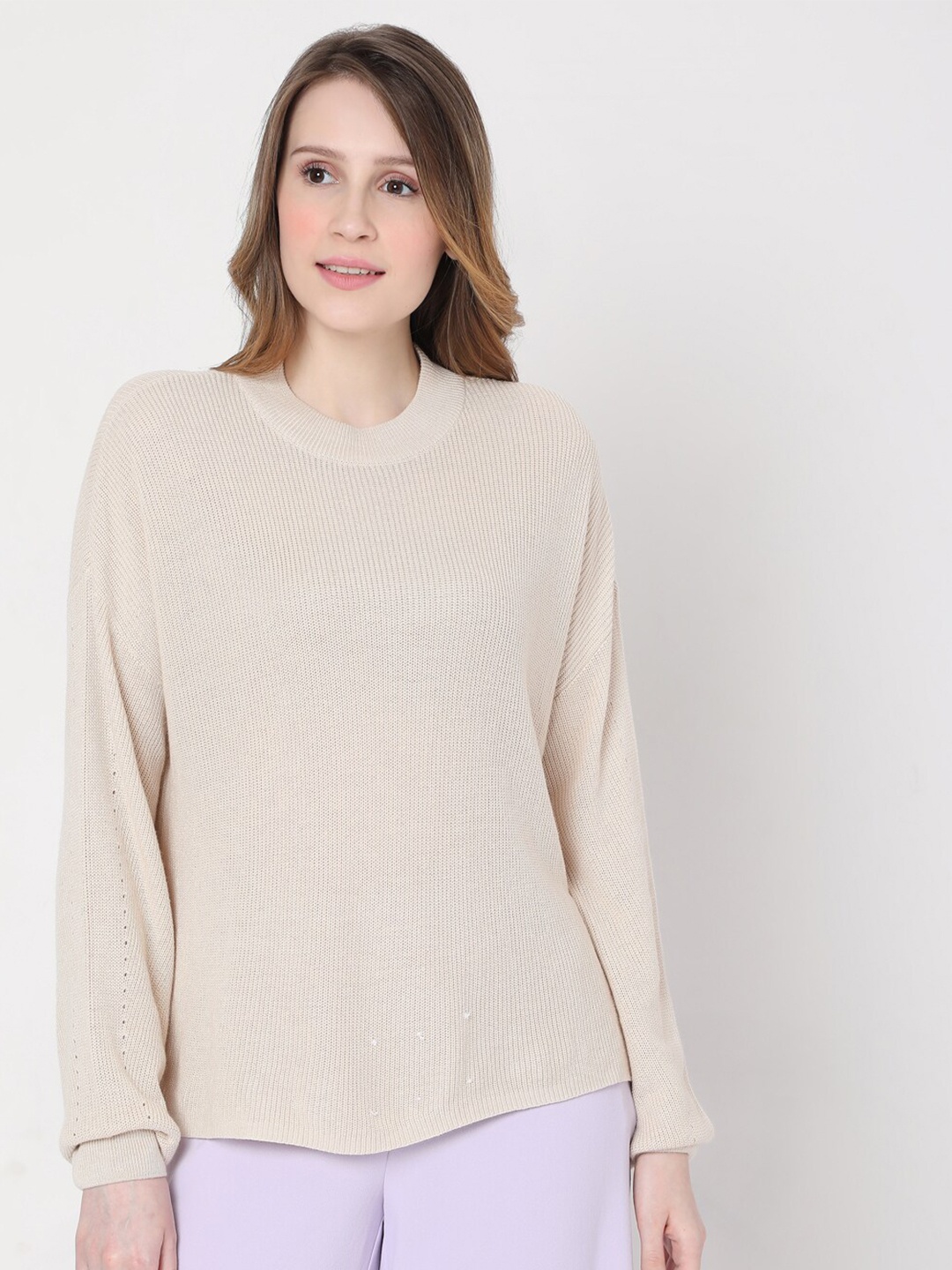 

Vero Moda Women Beige Pullover