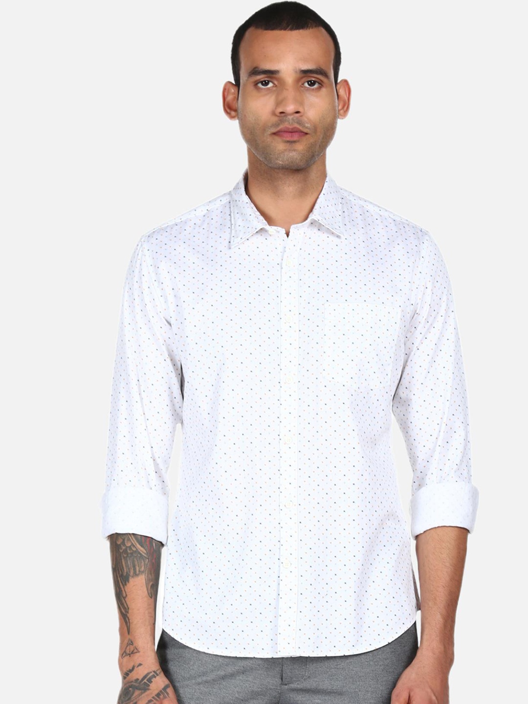 

AD By Arvind Men Multicoloured Printed Casual Shirt, Multi