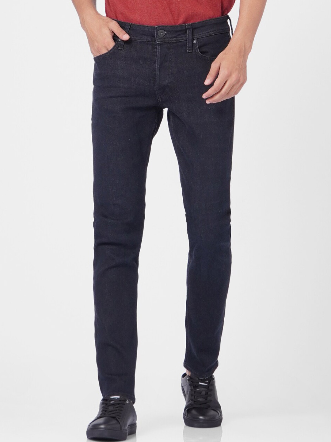

Jack & Jones Men Navy Blue Low-Rise Jeans