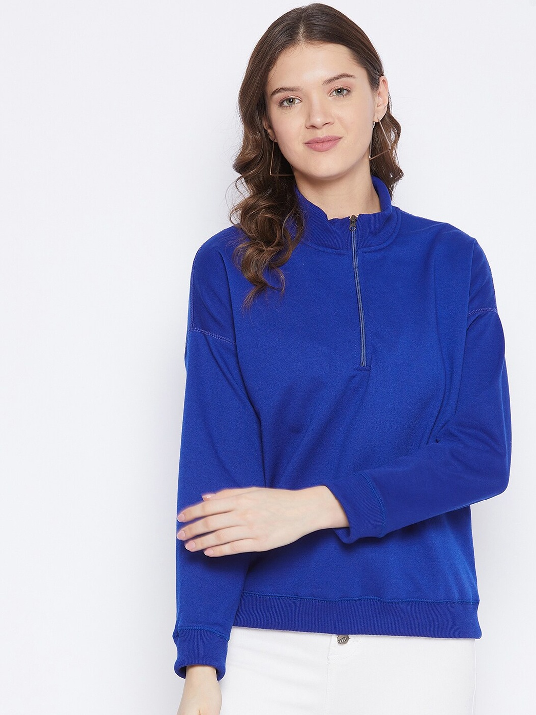 

FRENCH FLEXIOUS Women Blue Sweatshirt