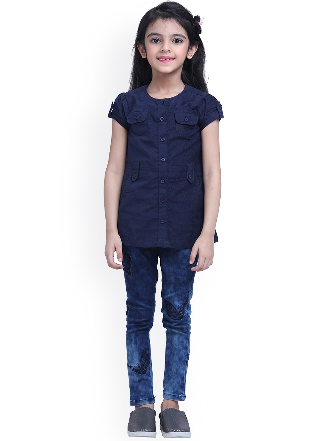 

Creative Kids Navy Blue Regular Top