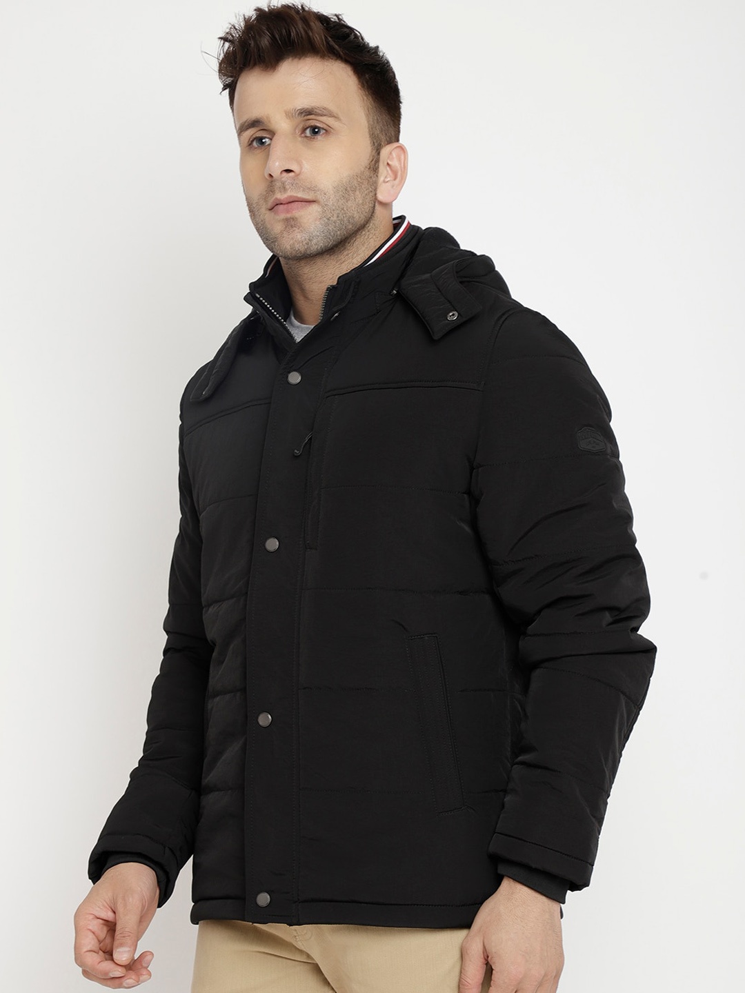 

LURE URBAN Men Black Padded Jacket
