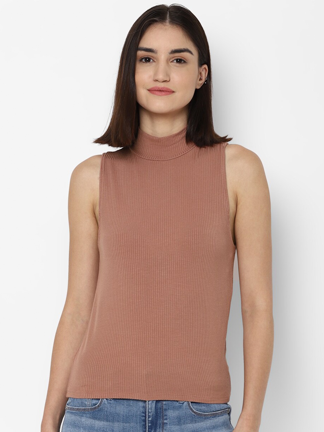 

AMERICAN EAGLE OUTFITTERS Peach-Coloured Regular Top