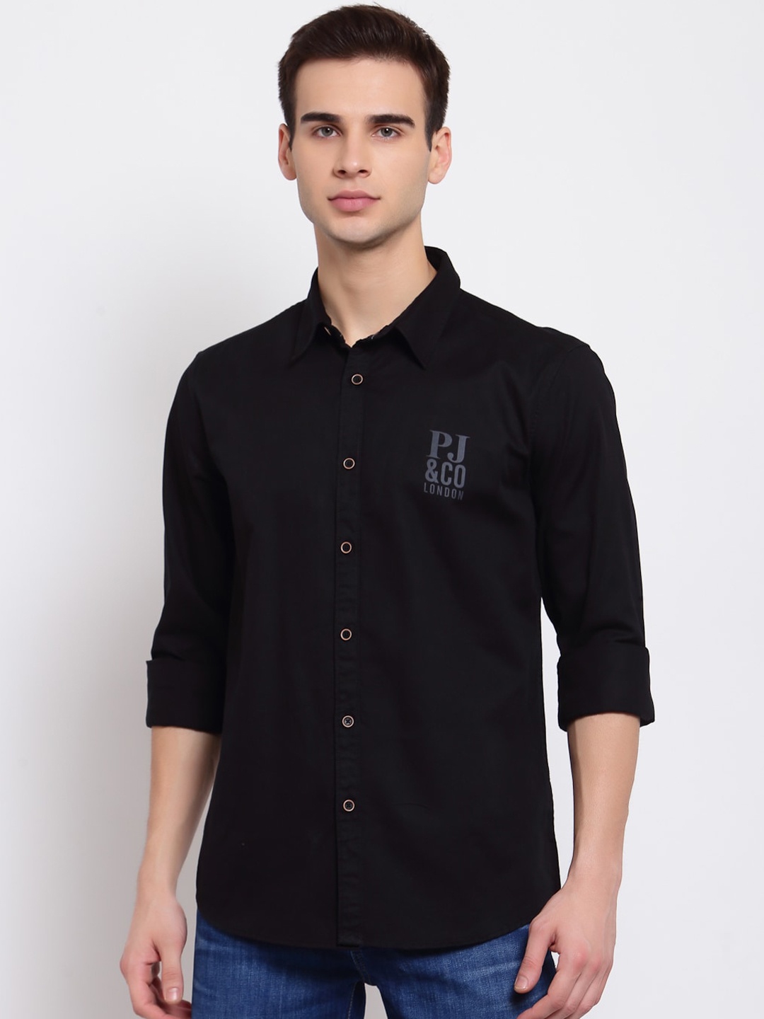 

Pepe Jeans Men Black Opaque Casual Shirt