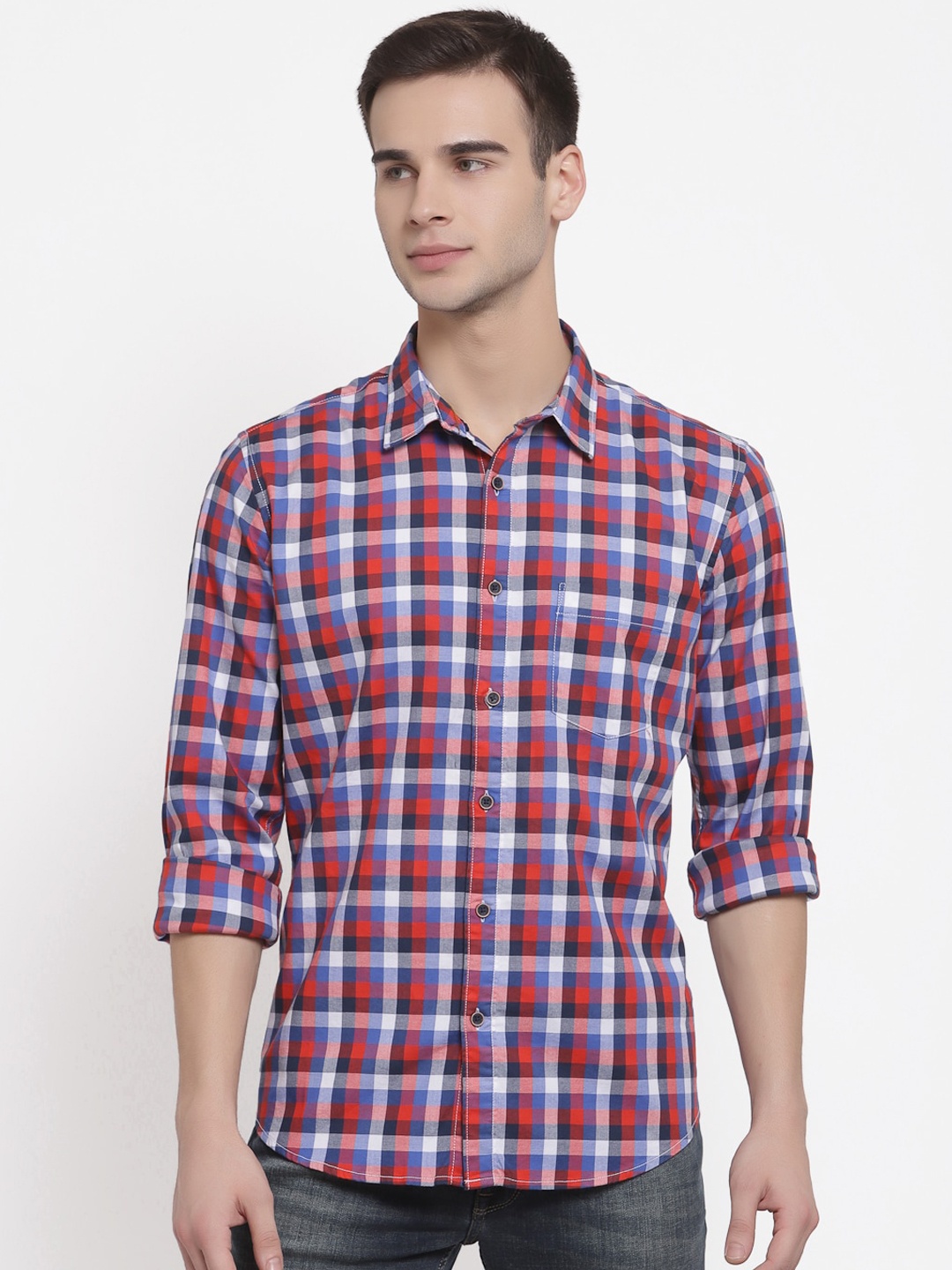 

Pepe Jeans Men Opaque Checked Casual Shirt, Multi