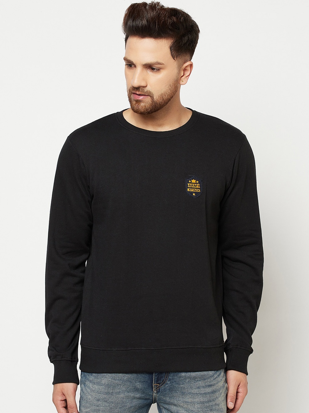 

ELEGANCE Men Black Sweatshirt