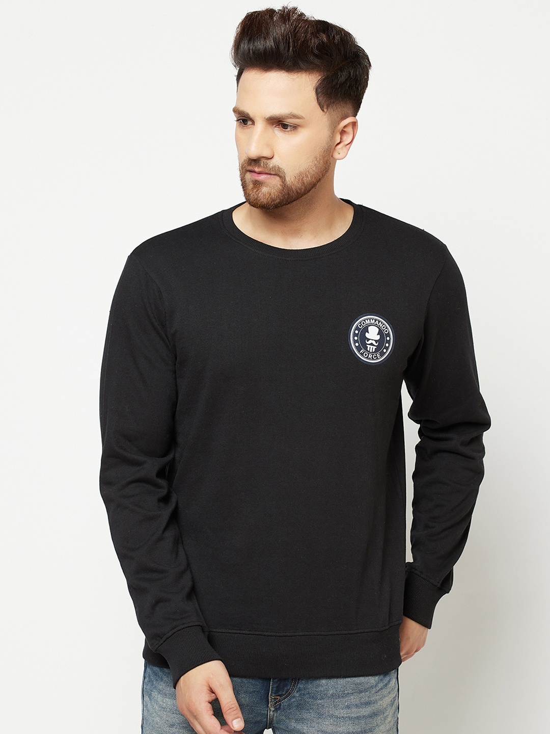 

ELEGANCE Men Black Sweatshirt