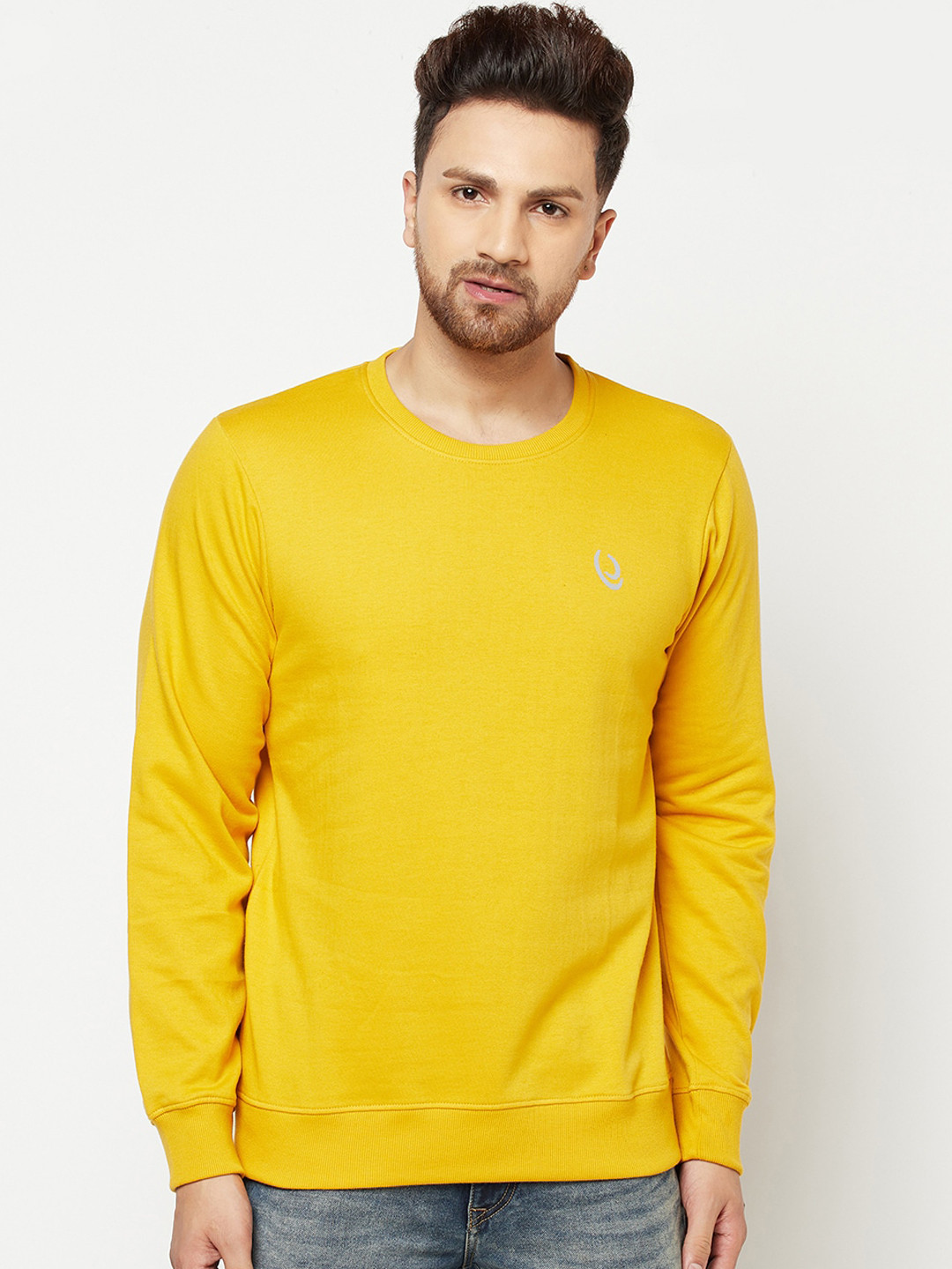

ELEGANCE Men Yellow Sweatshirt