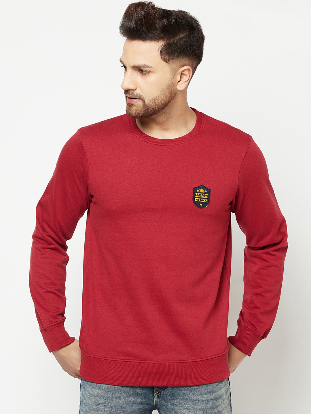 

ELEGANCE Men Red Sweatshirt