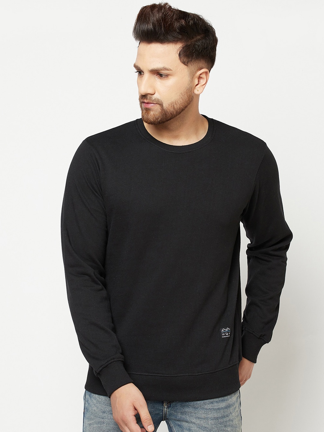 

ELEGANCE Men Black Sweatshirt