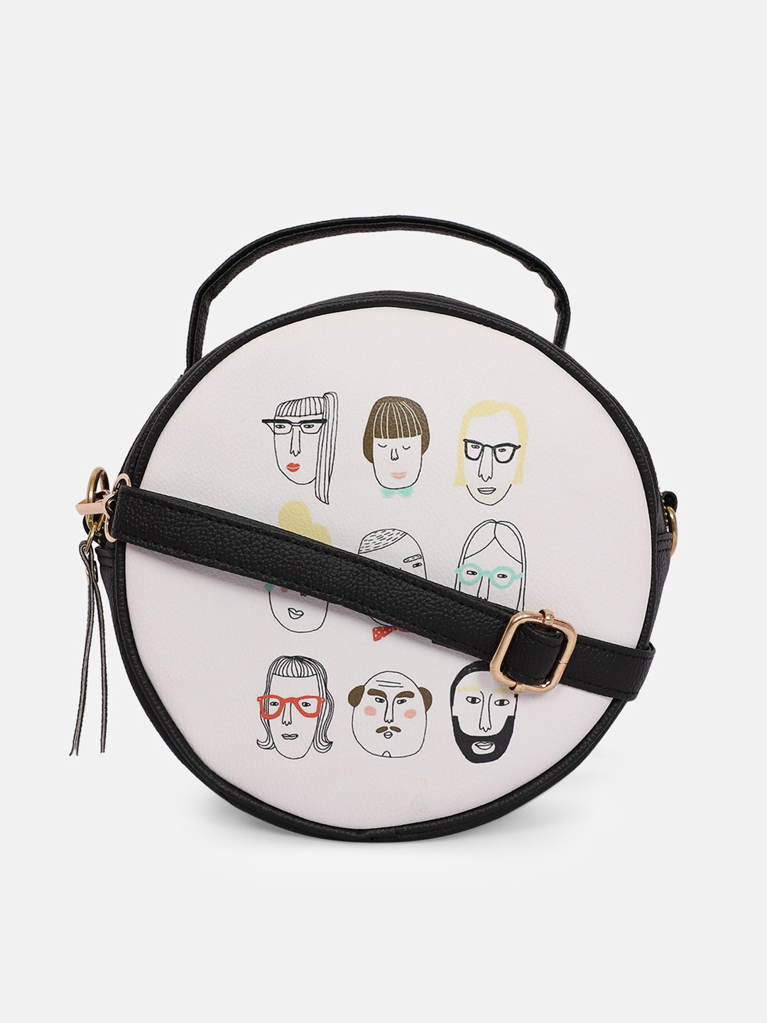 

Bagsy Malone Black Printed Structured Sling Bag