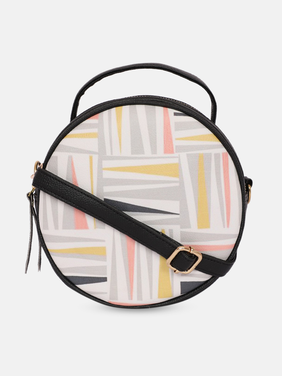 

Bagsy Malone Multicoloured Striped PU Structured Sling Bag, Multi