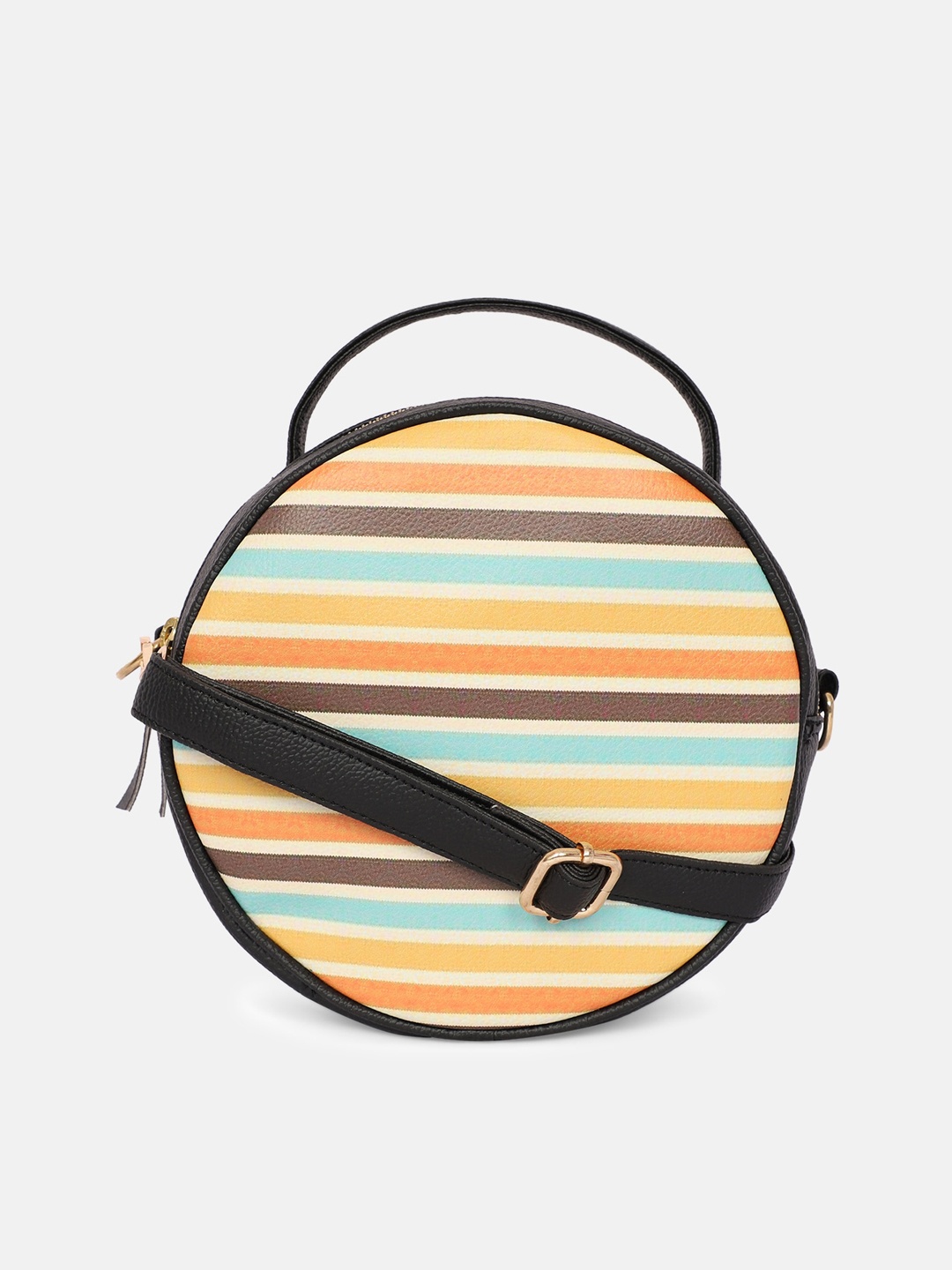 

Bagsy Malone Multicoloured Striped Structured Sling Bag, Multi