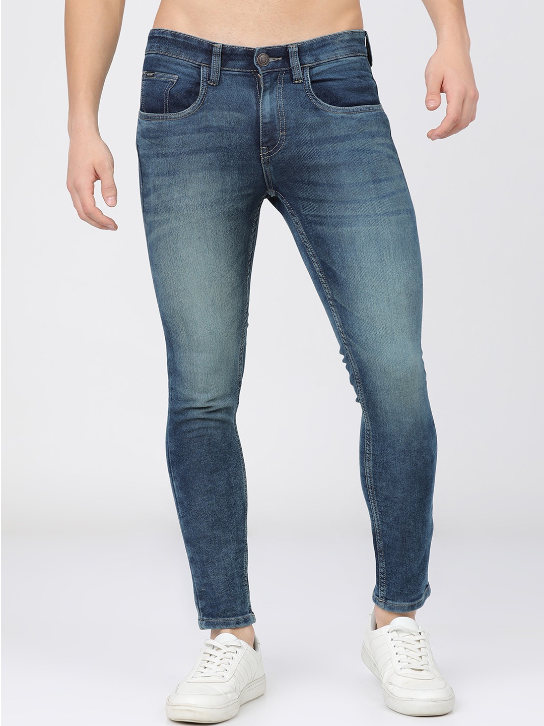 

HIGHLANDER Men Blue Tapered Fit Heavy Fade Stretchable Jeans