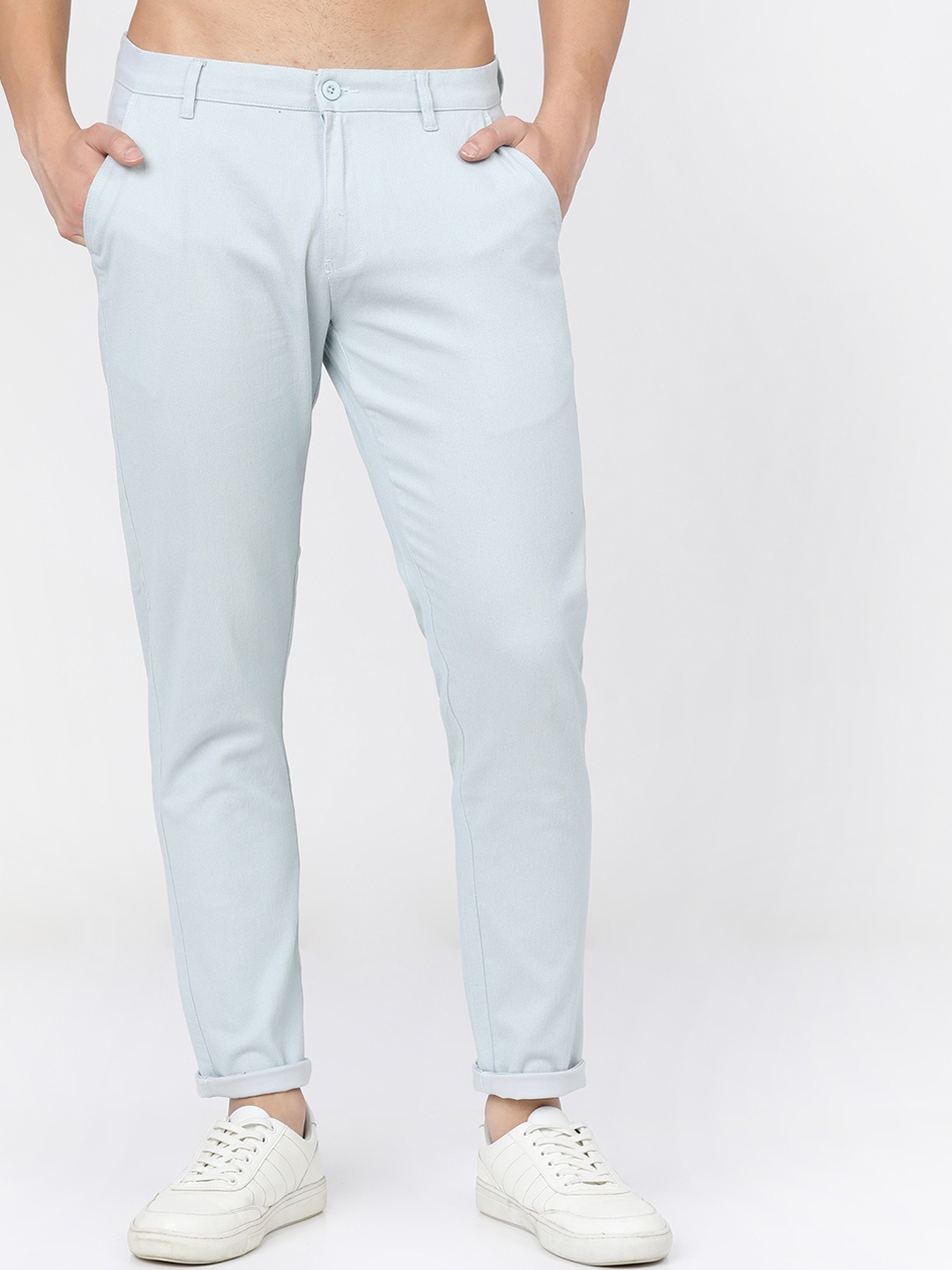 

HIGHLANDER Men Blue Slim Fit Easy Wash Trousers