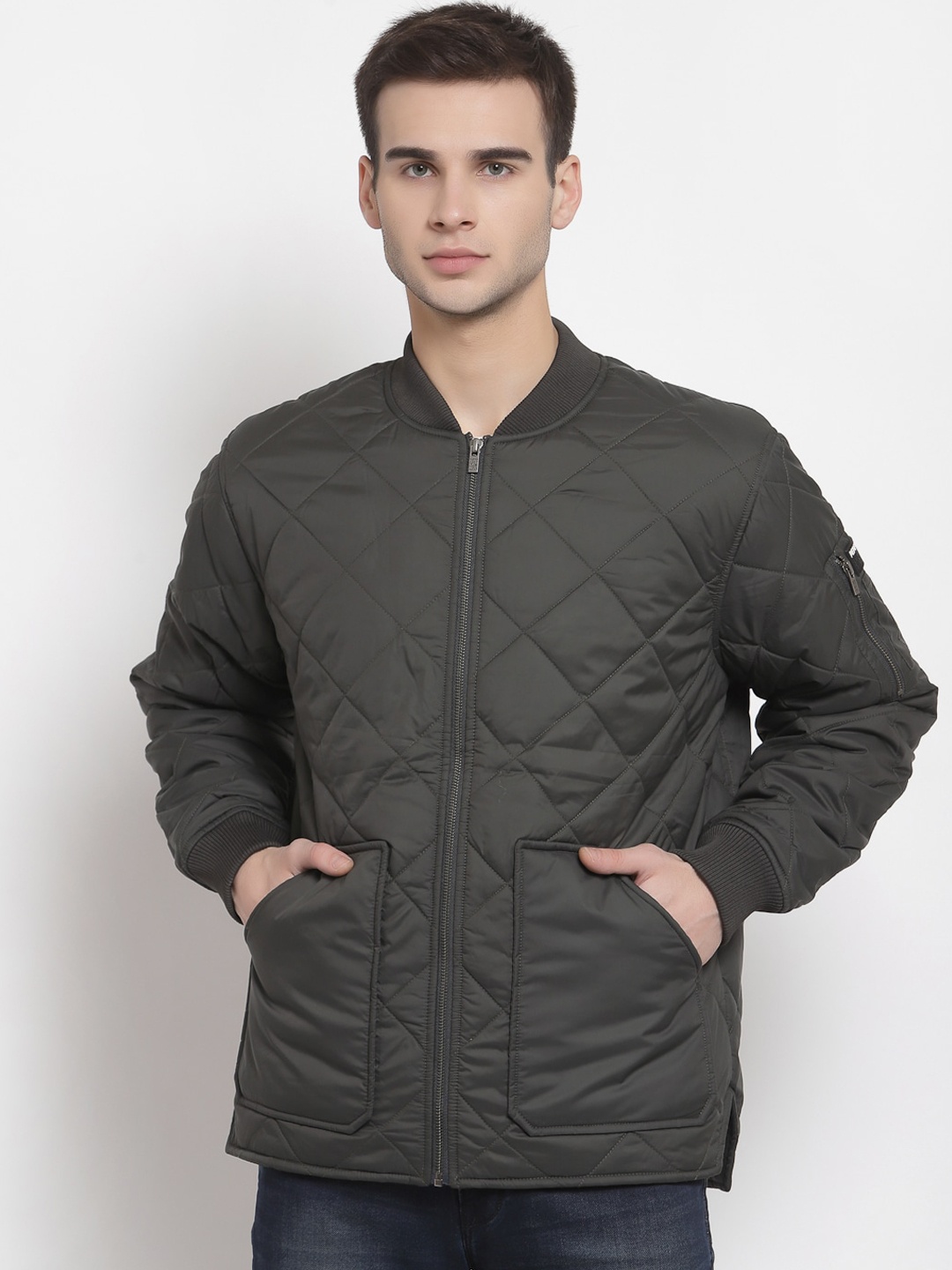 

Pepe Jeans Men Green Quilted Jacket