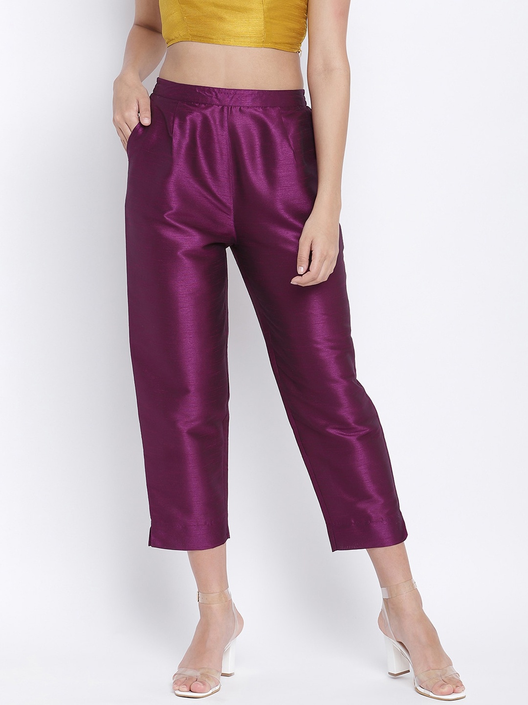 

Oxolloxo Women Purple Cigerette Trousers