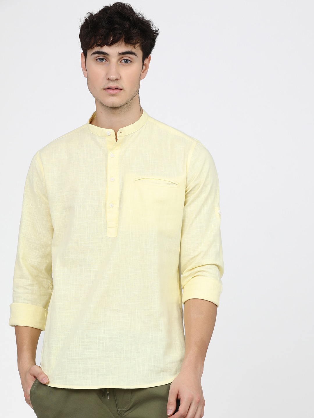 

KETCH Men Slim Fit Casual Shirt, Yellow