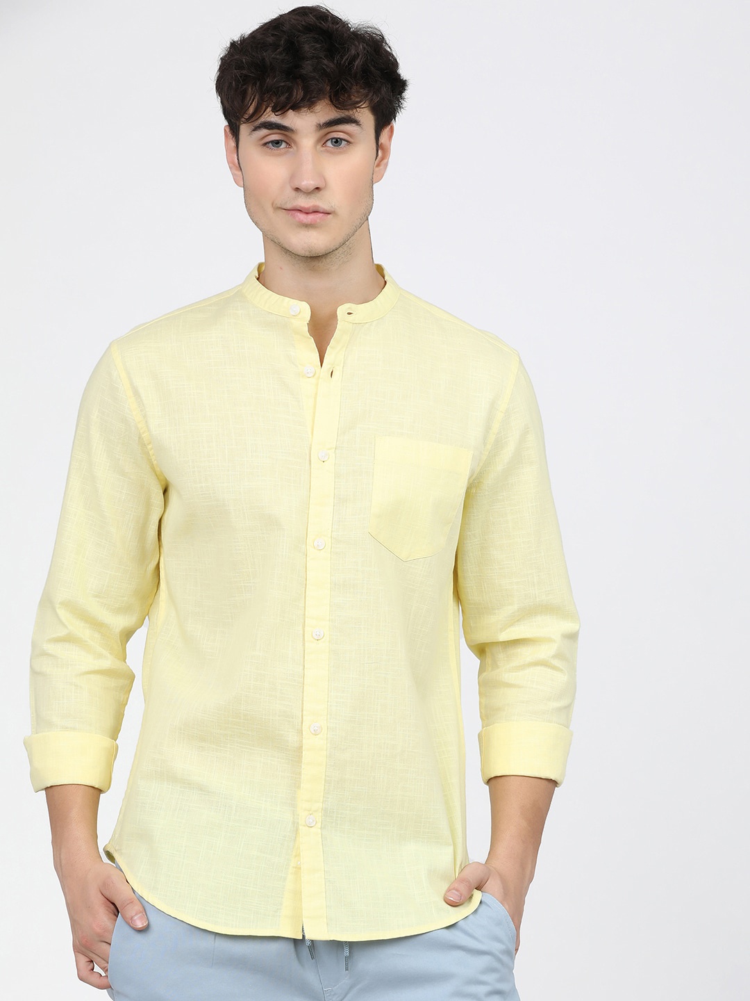 

KETCH Slim Fit Casual Shirt, Yellow