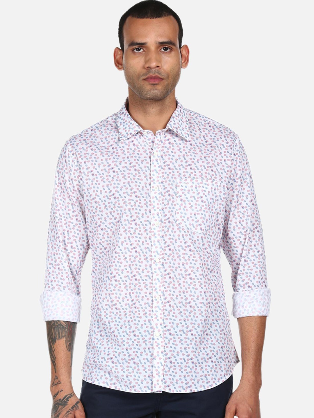 

AD By Arvind Men Multicoloured Floral Printed Casual Shirt, Multi