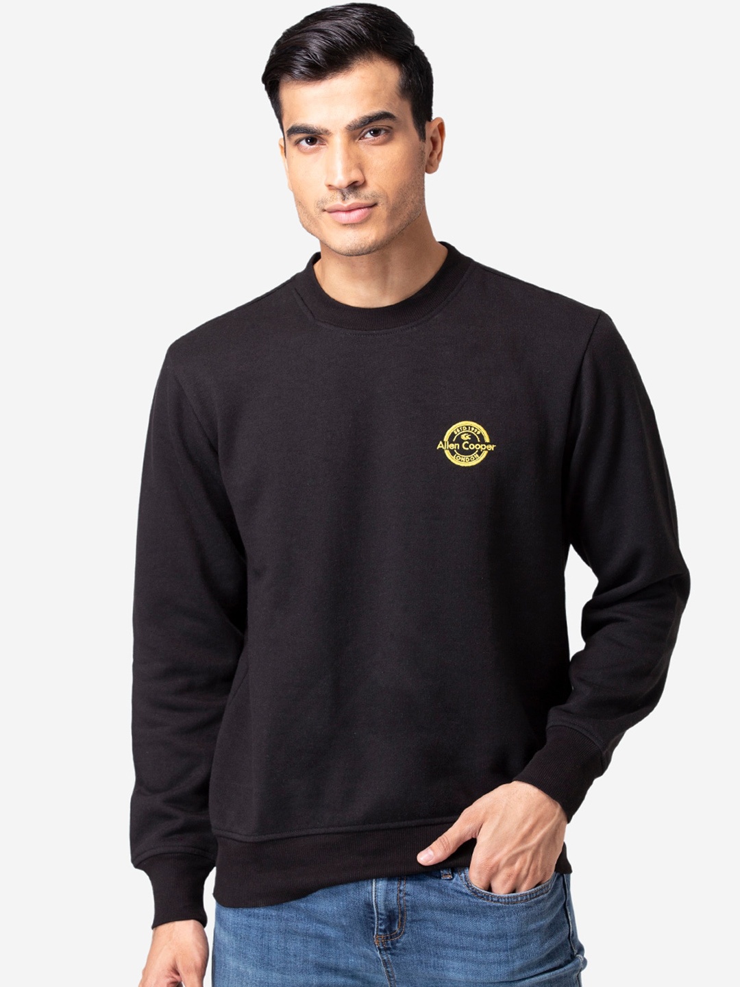 

Allen Cooper Men Black Sweatshirt