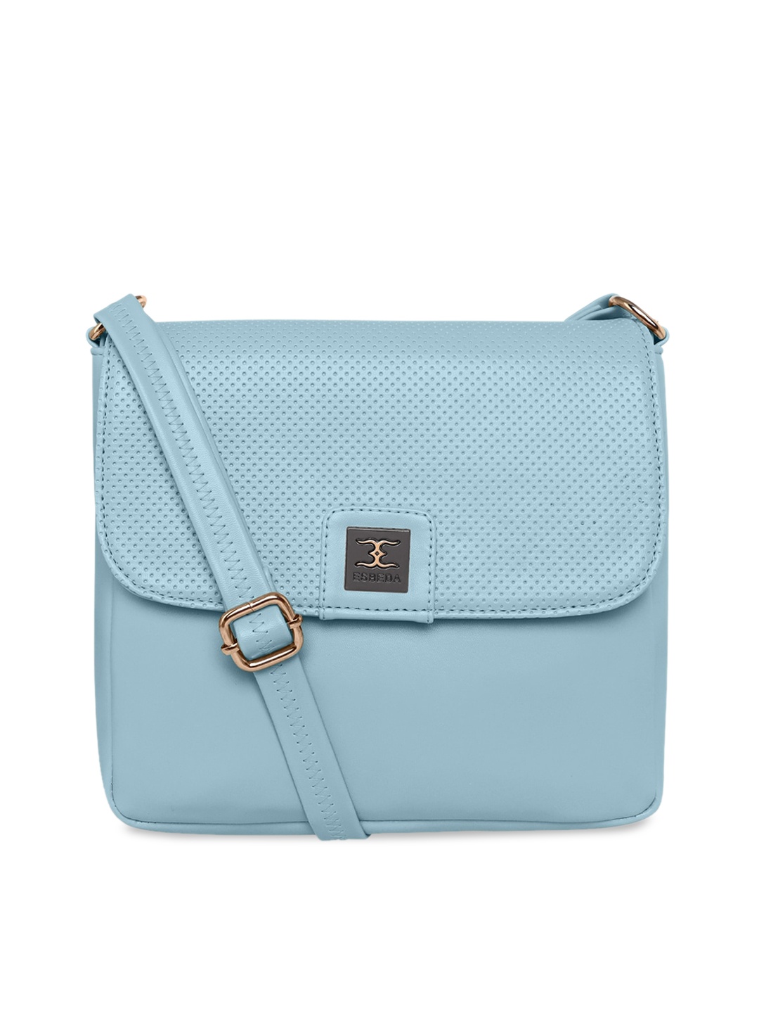 

ESBEDA Blue Textured PU Structured Sling Bag