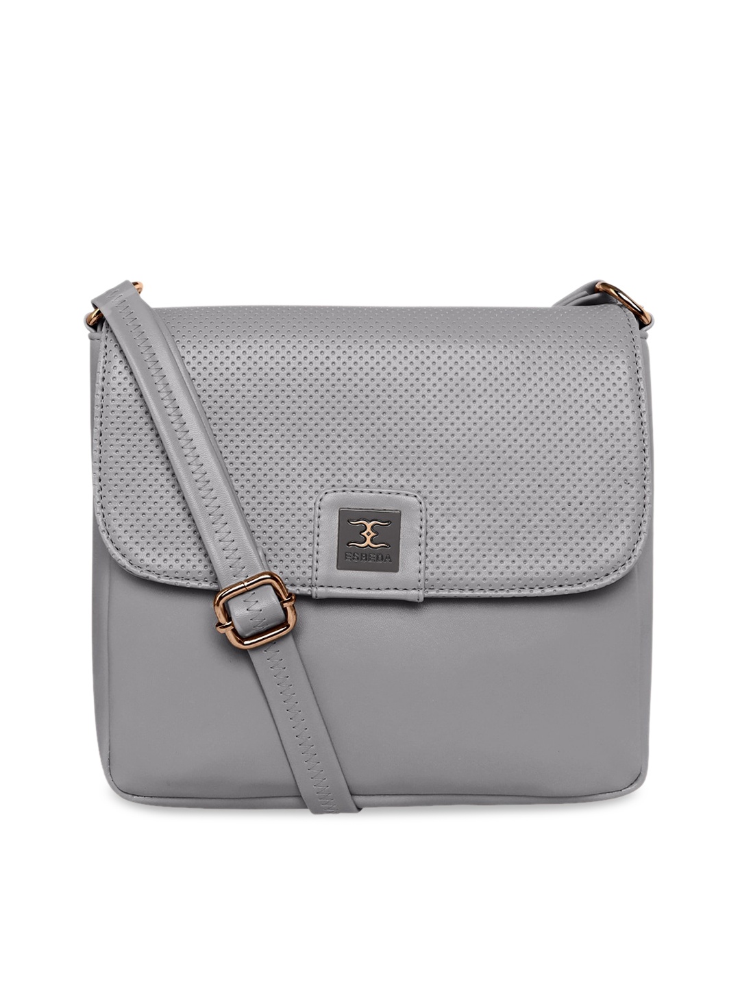 

ESBEDA Grey Textured PU Structured Sling Bag