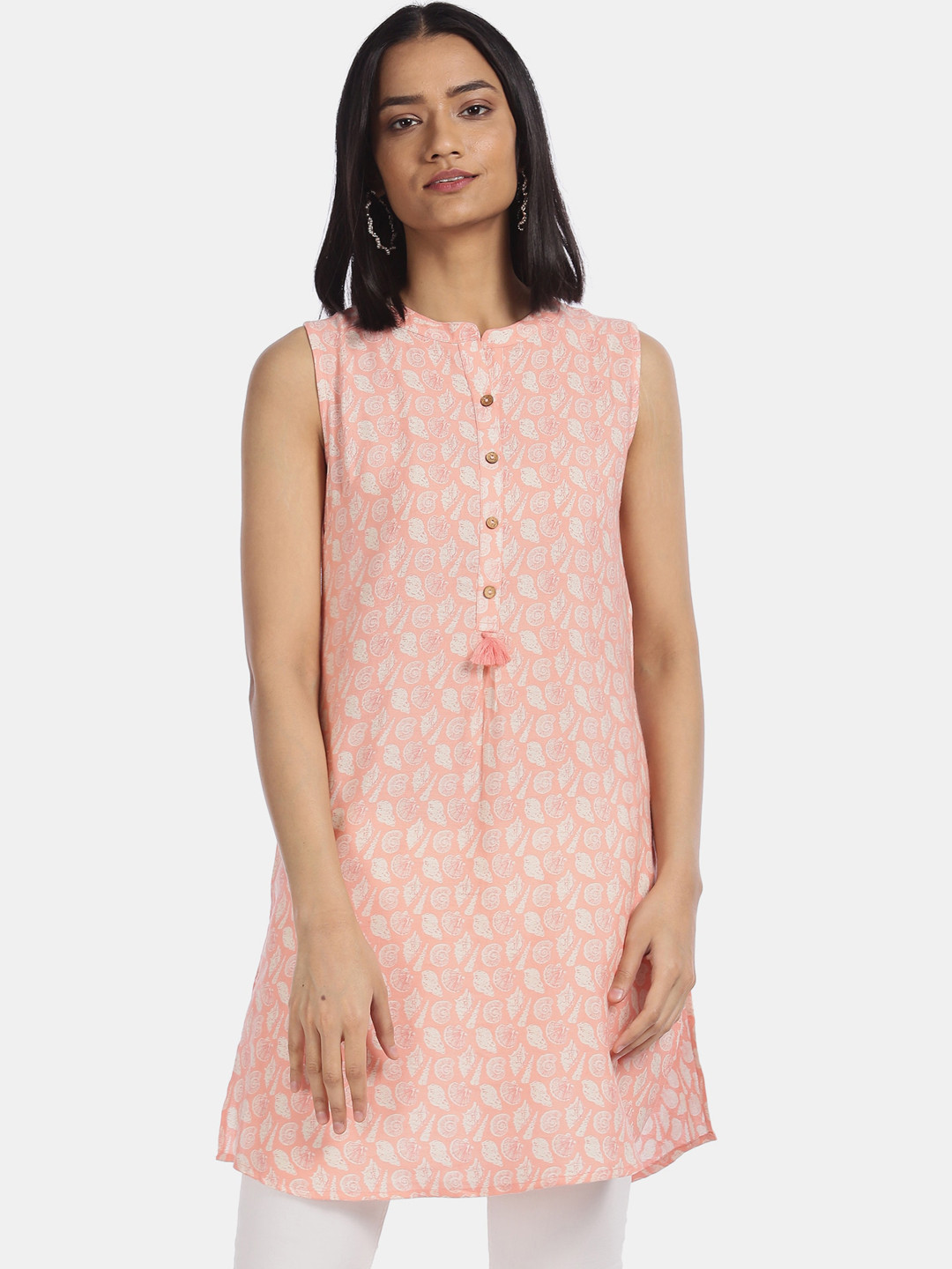 

Karigari Women Orange Ethnic Motifs Printed Kurta