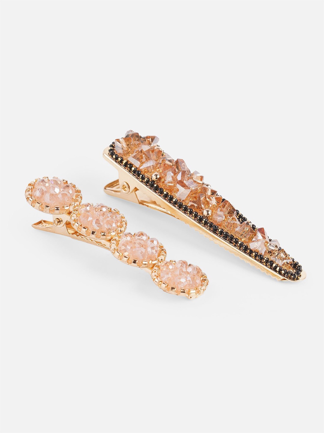 

20Dresses Women Gold-Toned Set of 2 Embellished Hair Accessory Set