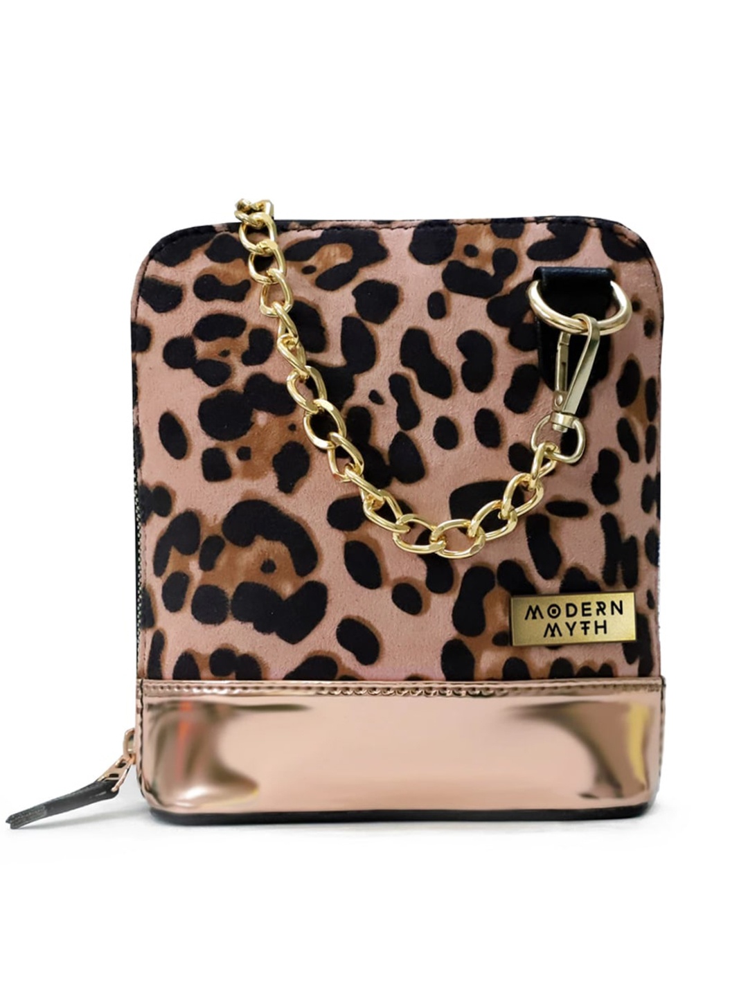 

MODERN MYTH Pink Cheetah Printed Sling Bag