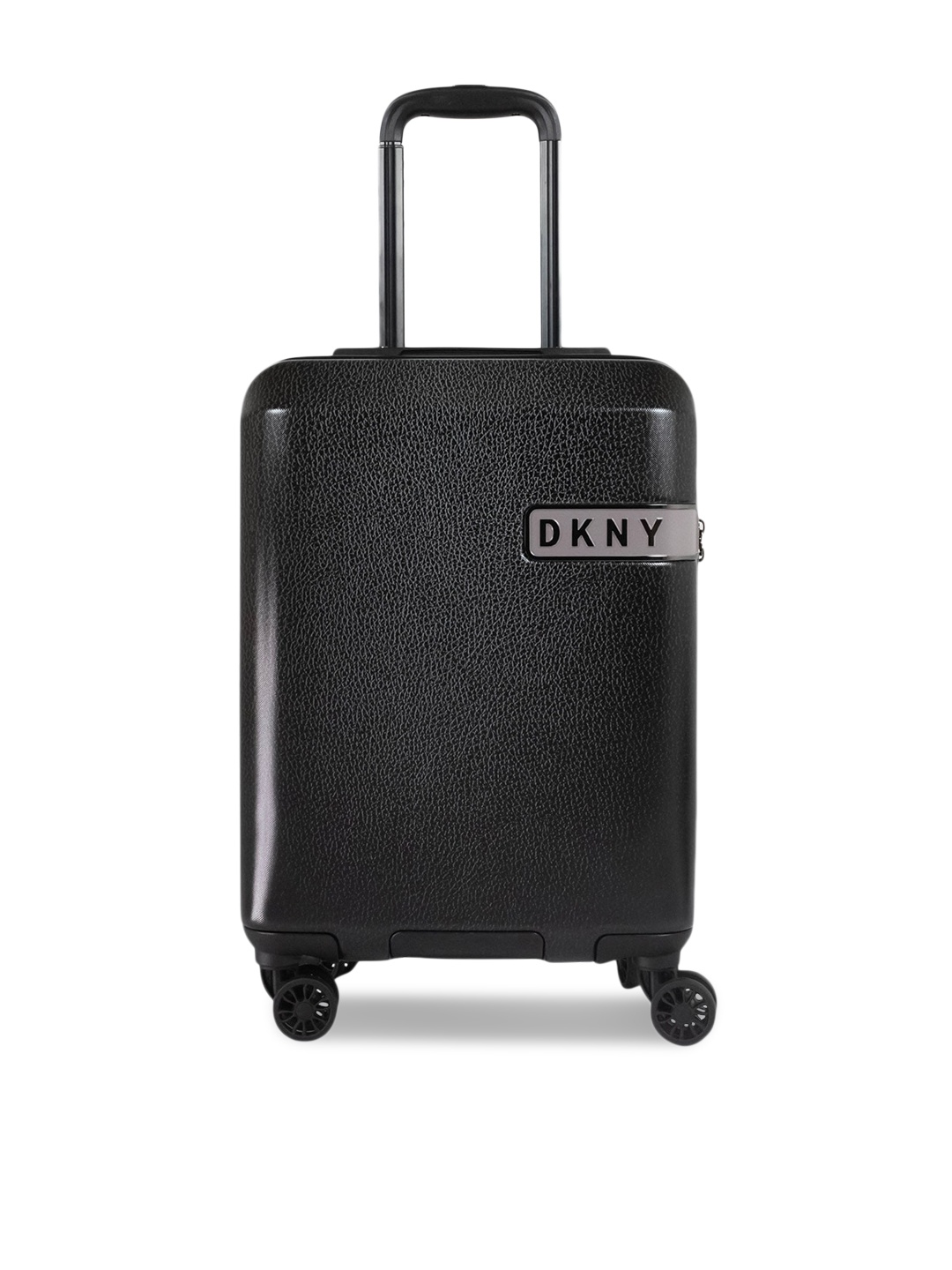 

DKNY Black Solid Rapture Hard-Sided Cabin Trolley Bag With Flush Mount Tsa Lock