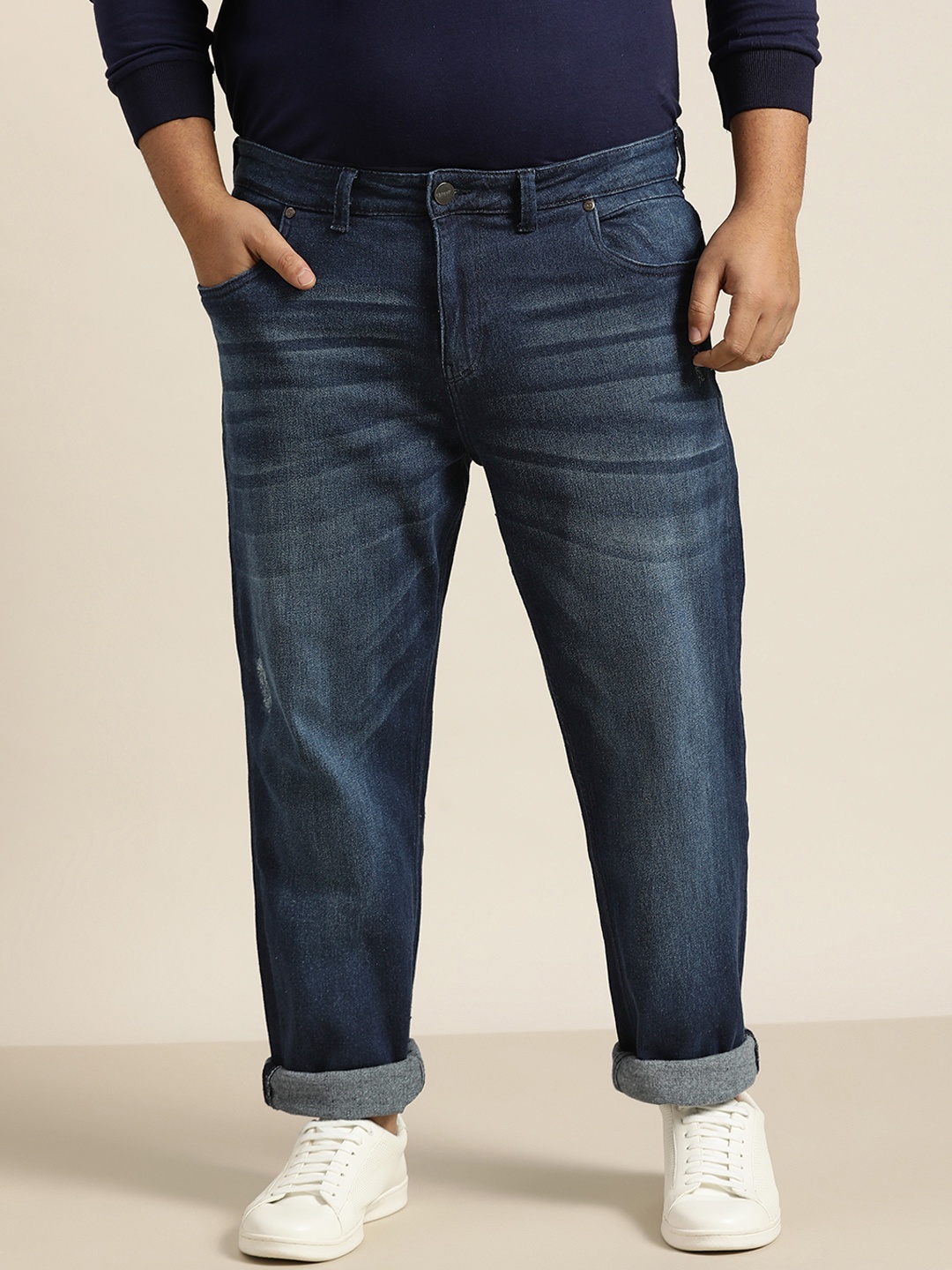 

Sztori Men Plus Size Blue Stretchable Jeans