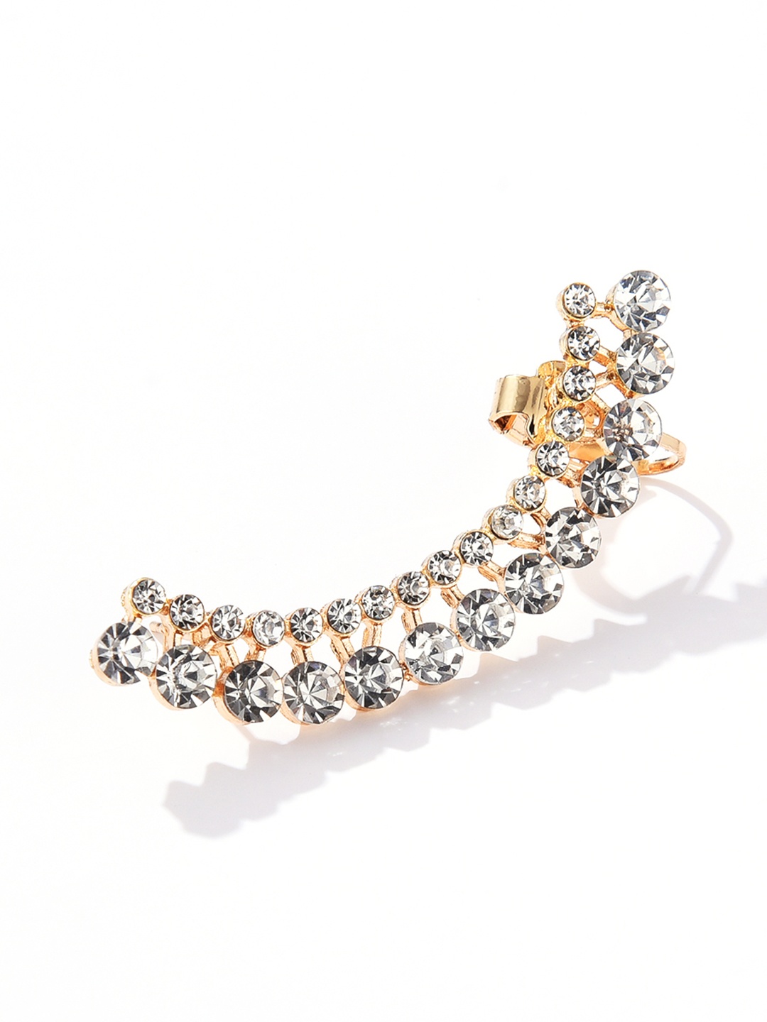 

URBANIC Gold-Toned Crescent Shaped Studs Earrings