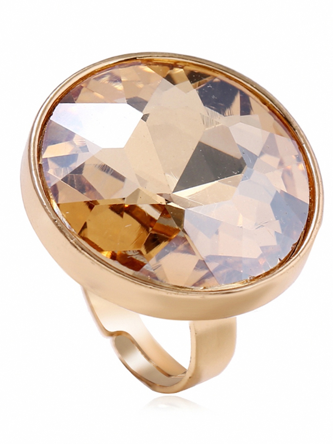 

URBANIC Women Champagne Coloured Rhinestone Imitation Finger Ring