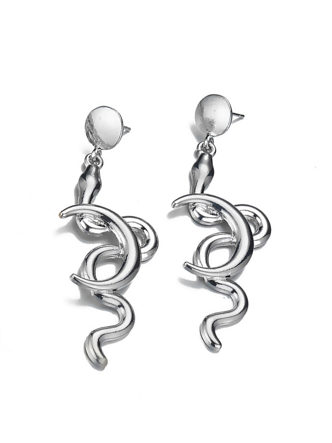 

URBANIC Silver-Toned Animal Shaped Drop Earrings
