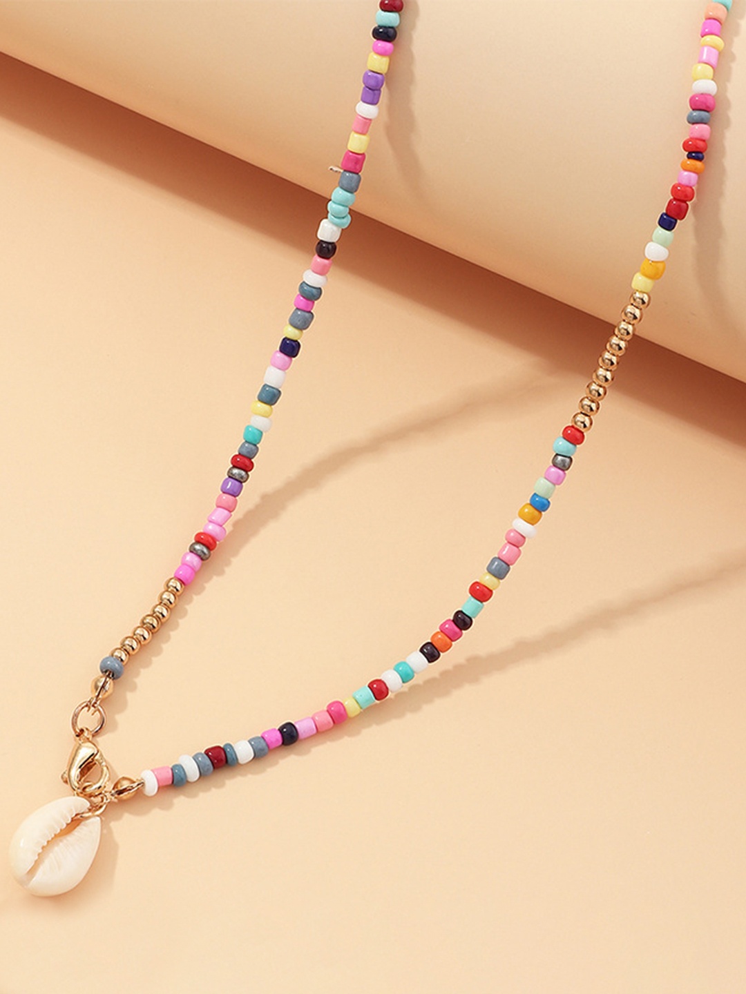 

URBANIC Red & Blue Pendant Necklace