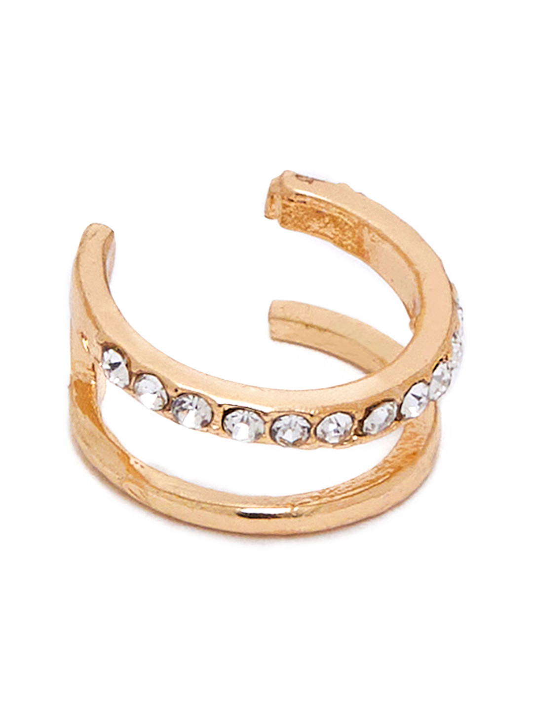 

URBANIC Gold-Toned Circular Ear Cuff Earrings