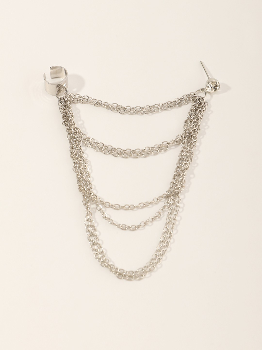 

URBANIC Women Silver-Toned Contemporary Ear Cuff Earrings