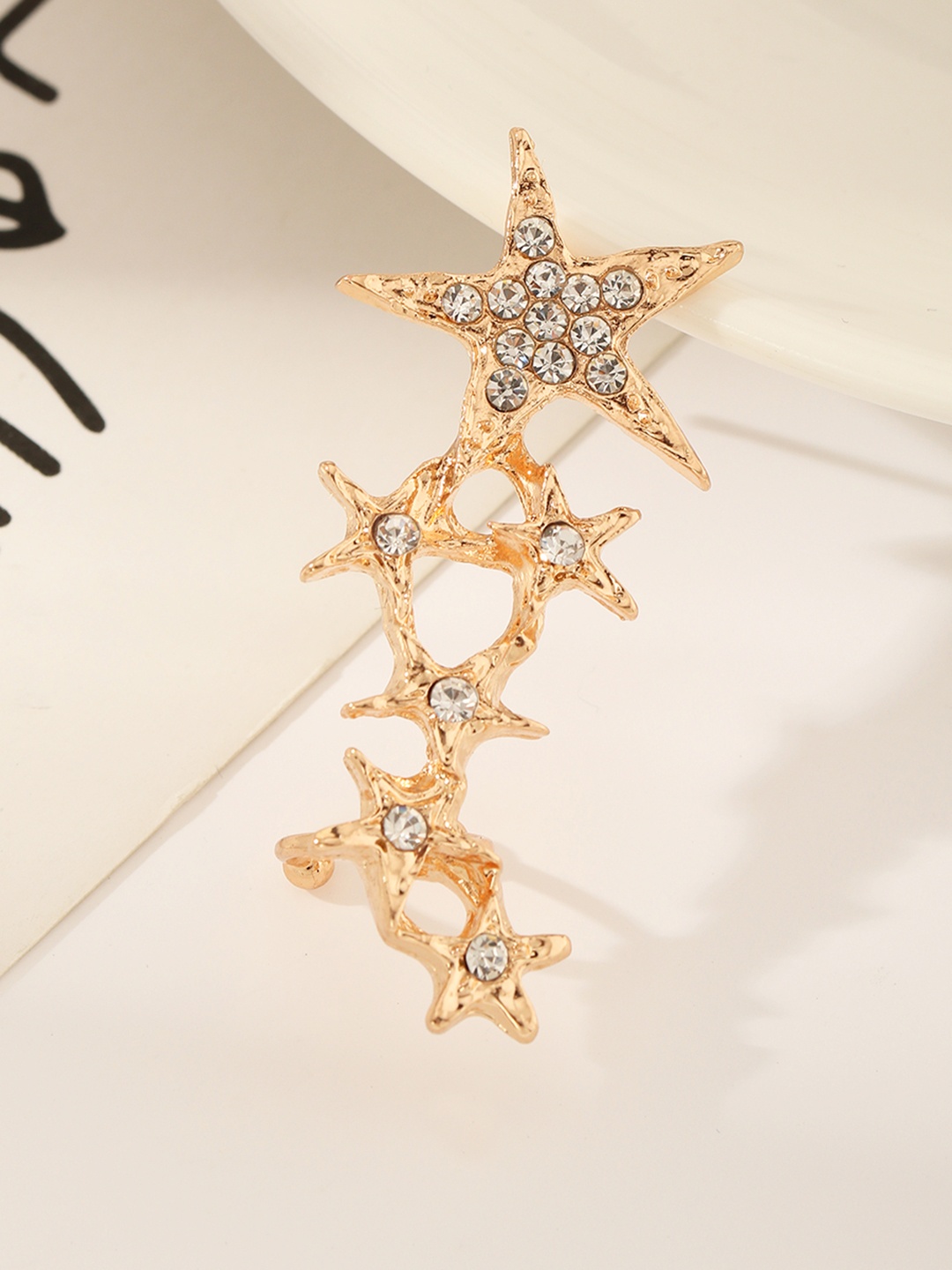 

URBANIC Gold-Toned Star Shaped Ear Cuff Earrings