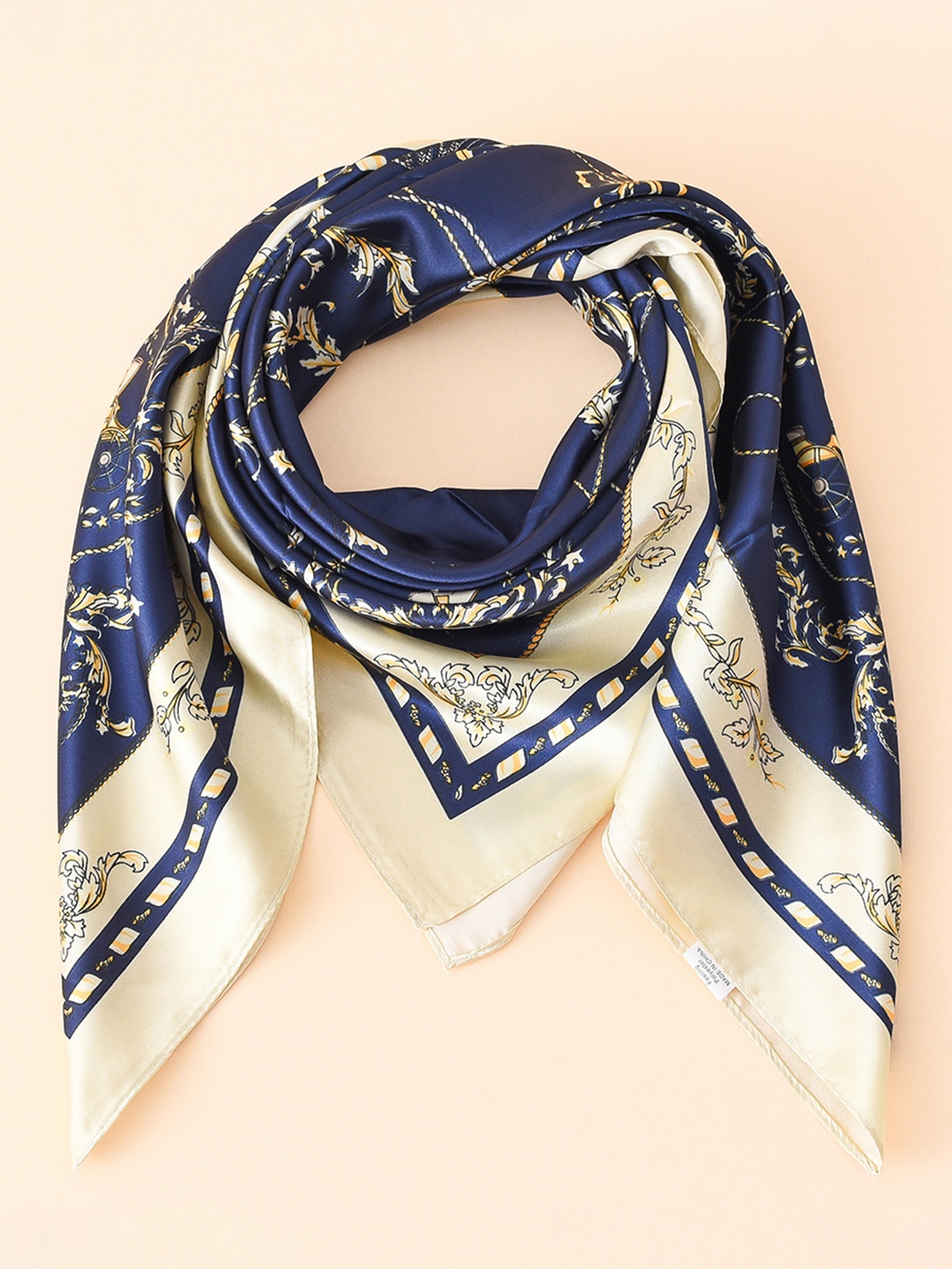 

URBANIC Women Navy Blue & Off White Printed Scarf