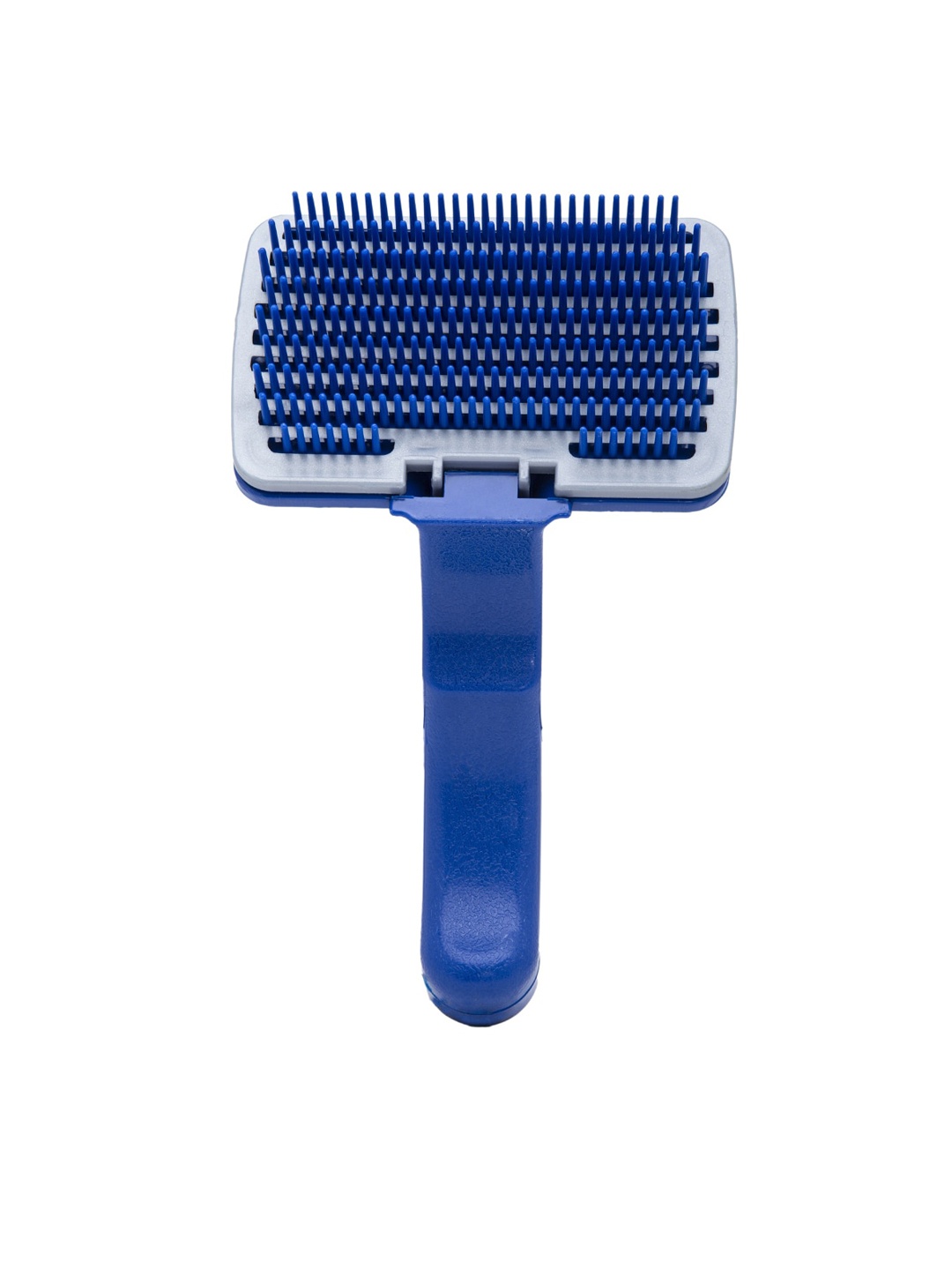 

Emily pets Blue Dog Slicker Brush