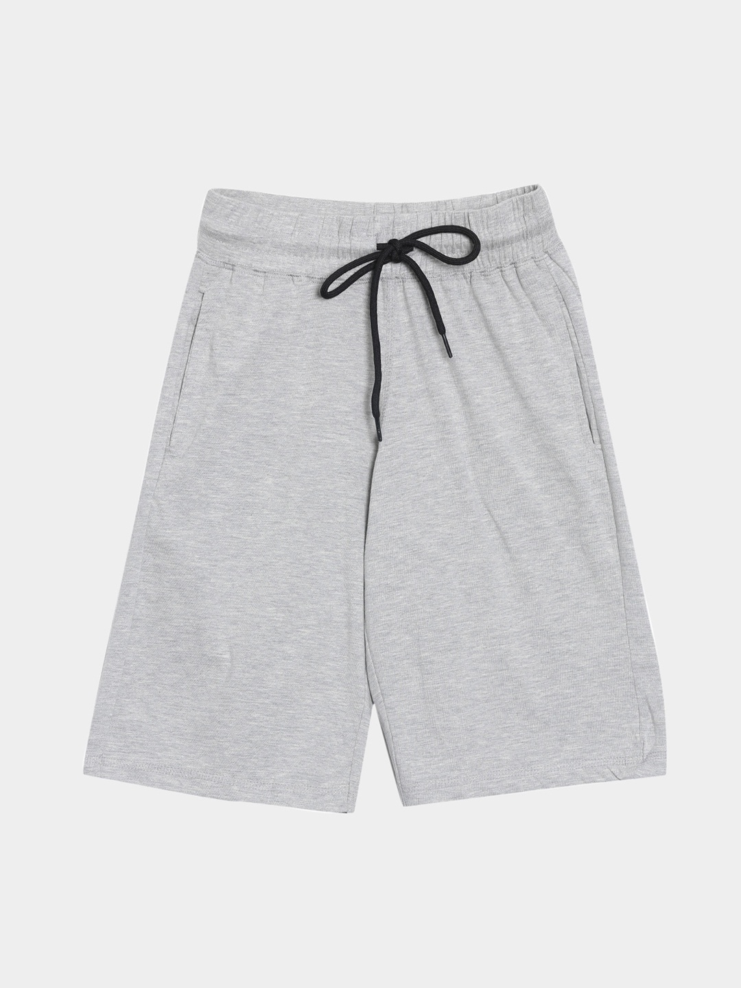 

American Kids Girls Cotton Grey Solid Regular Shorts